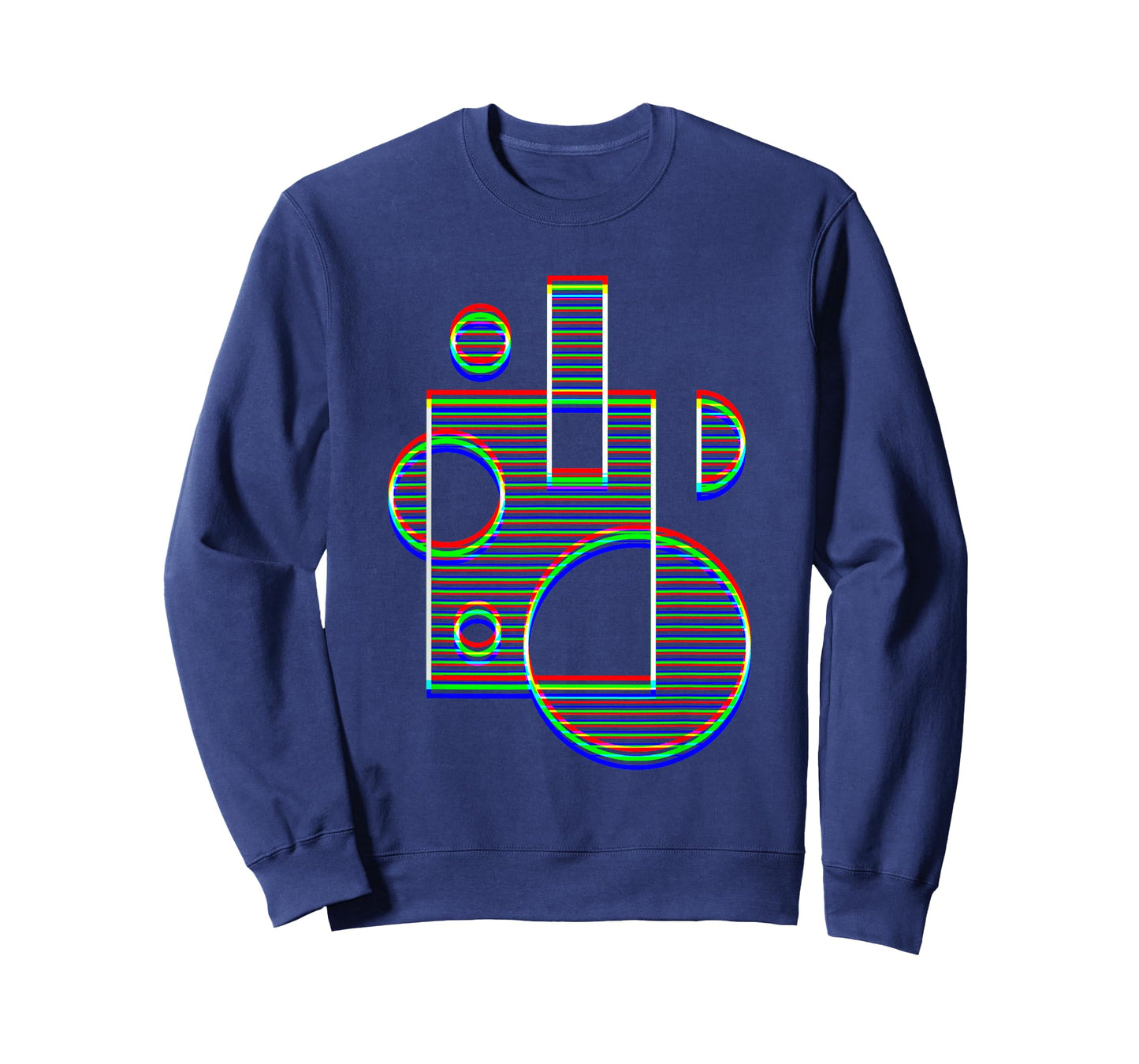 Trippy Geometric Shapes Optical Illusion EDM Abstract Art T-Shirt