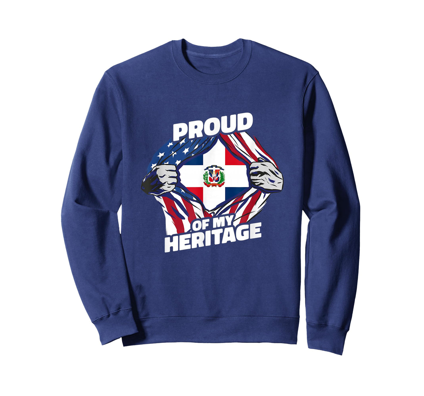 Proud of My Heritage - Dominican Republic American Flag T-Shirt