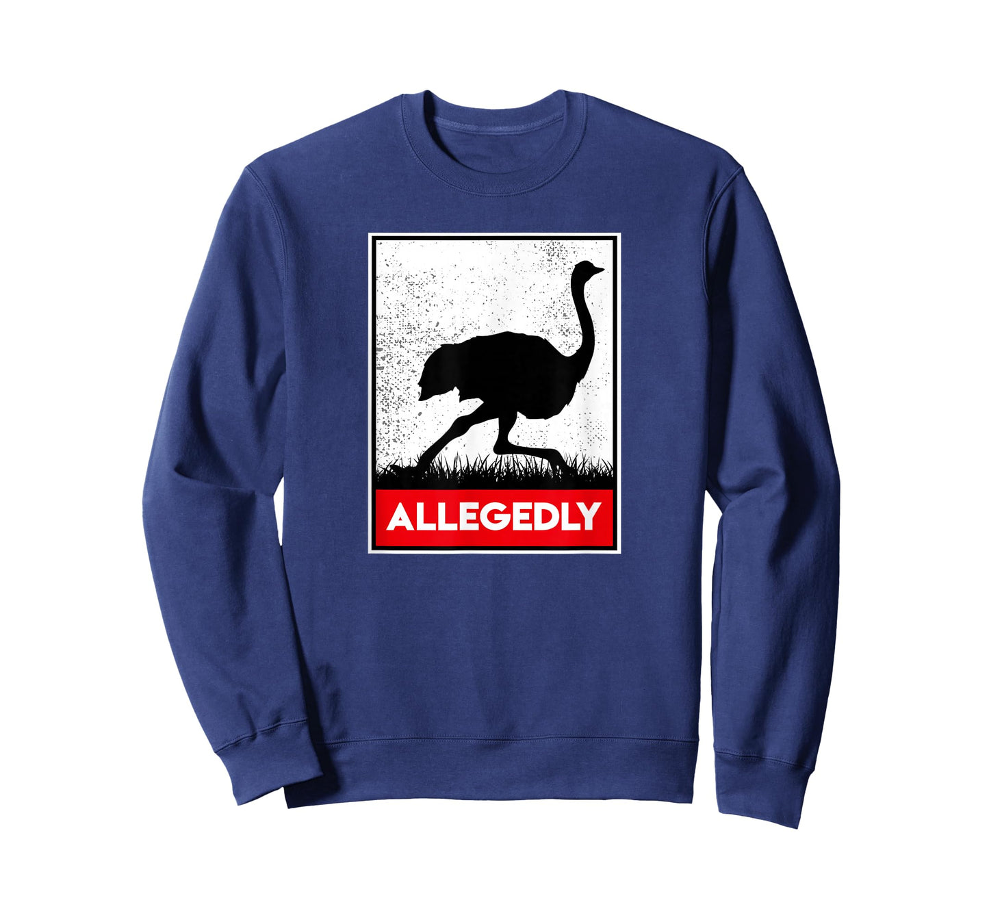 Allegedly Ostrich Co. Allegedly Ostrich Funny Flightless Bird Unisex-Adults Black T-Shirt