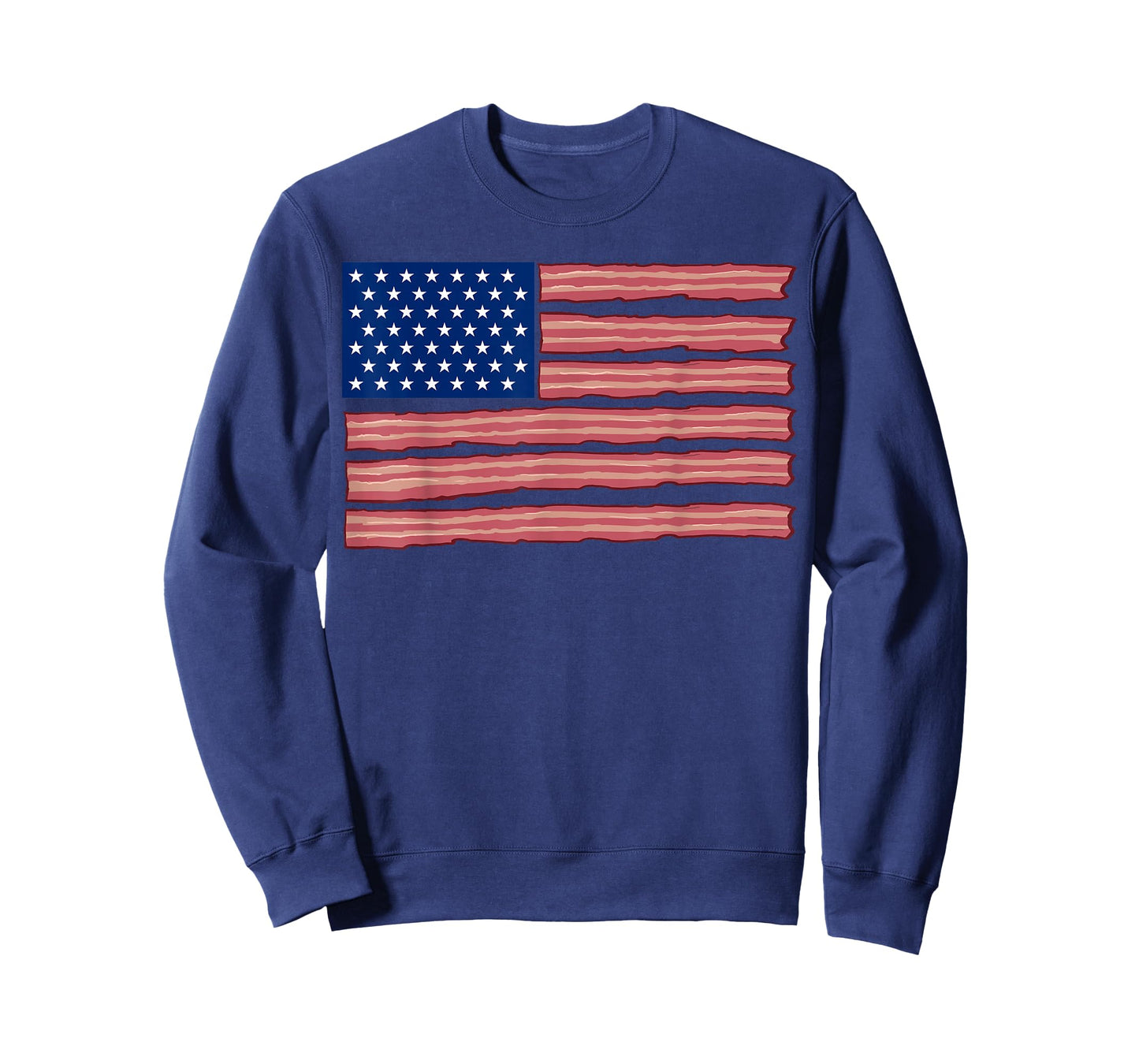 USA flag made out of bacon Women Kids Men T-Shirt