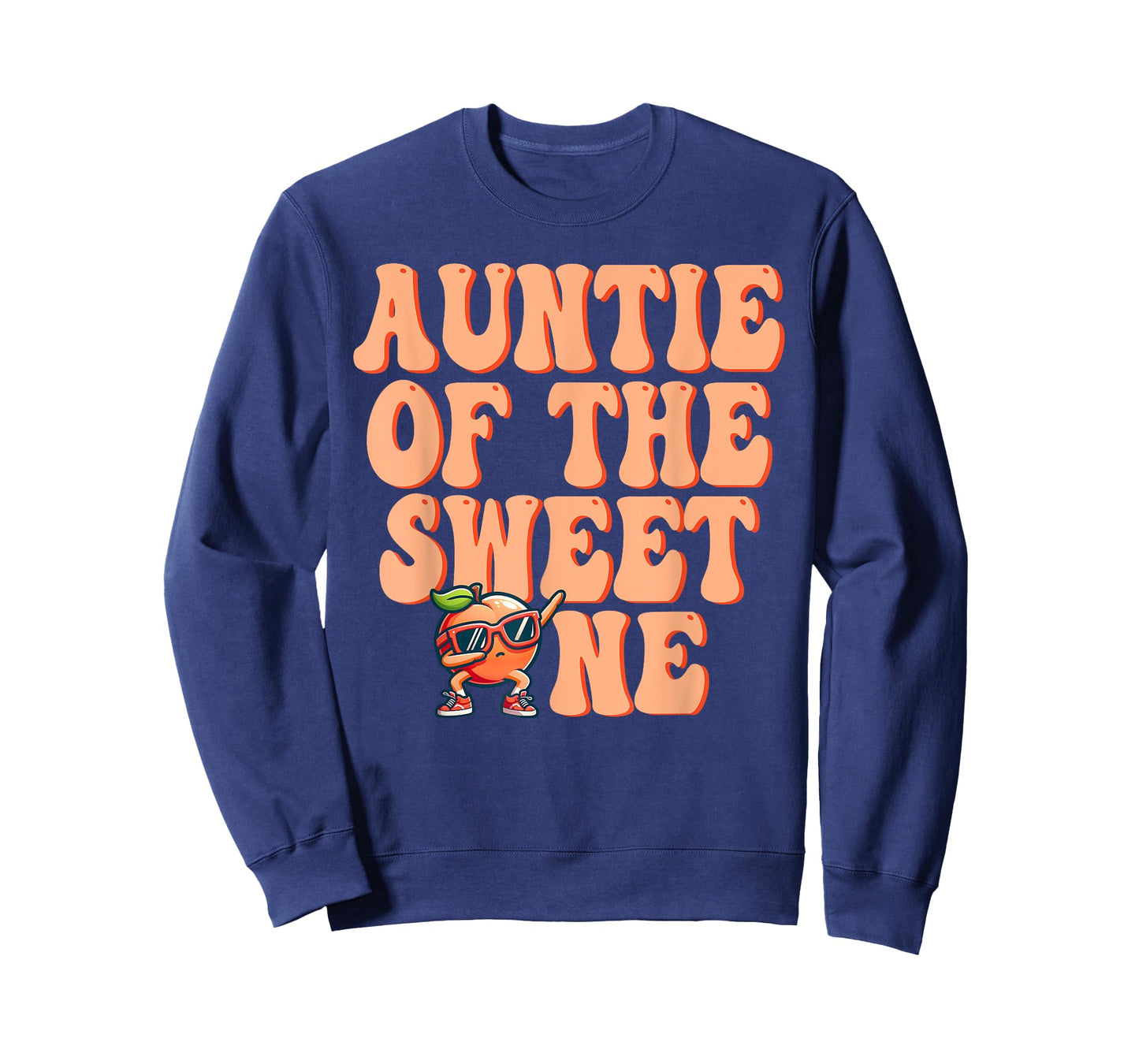 Auntie of The Sweet One Peach 1st Birthday on Peach T-Shirt
