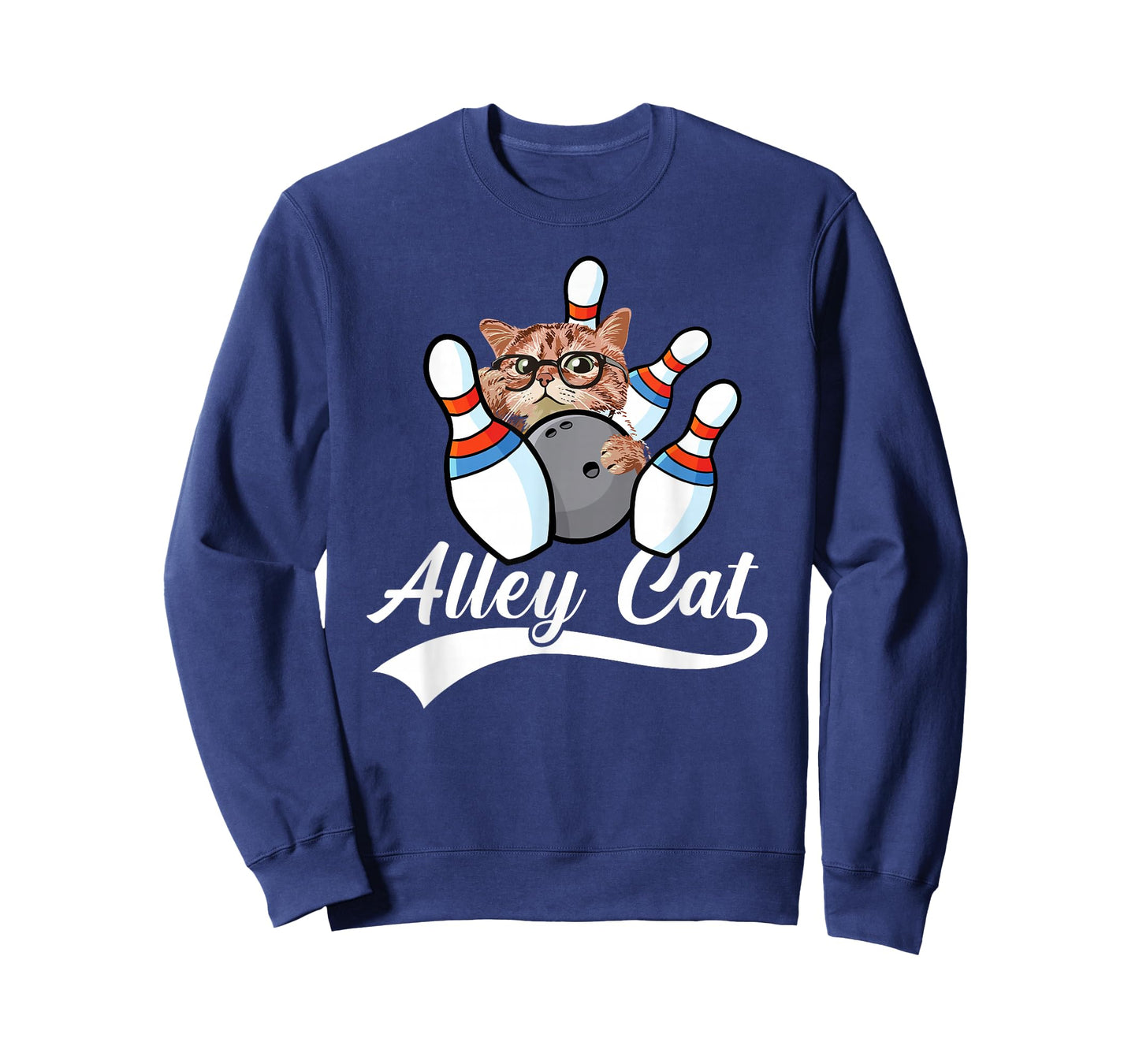 Alley Cat Bowler Funny Animal Bowling Quote T-Shirt