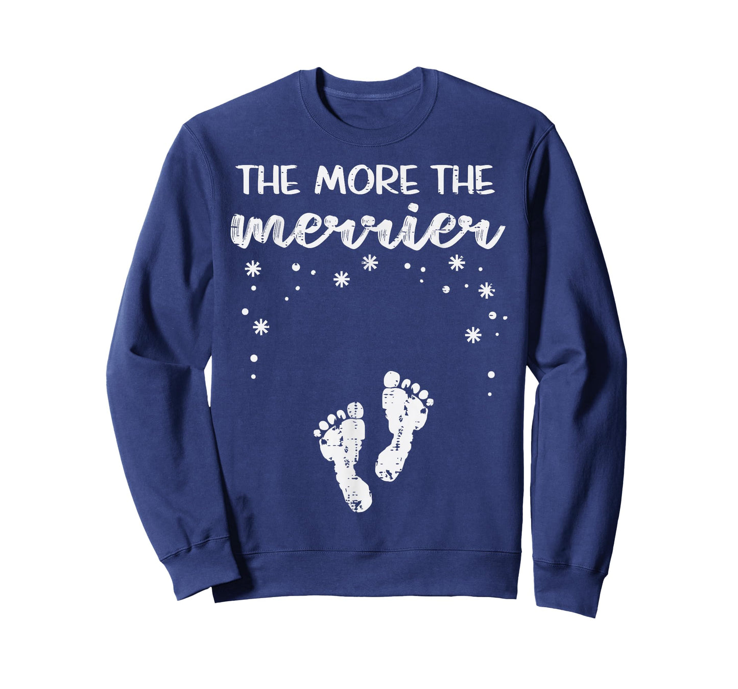 Christmas Pregnancy The More Merrier Xmas Announcement Women T-Shirt