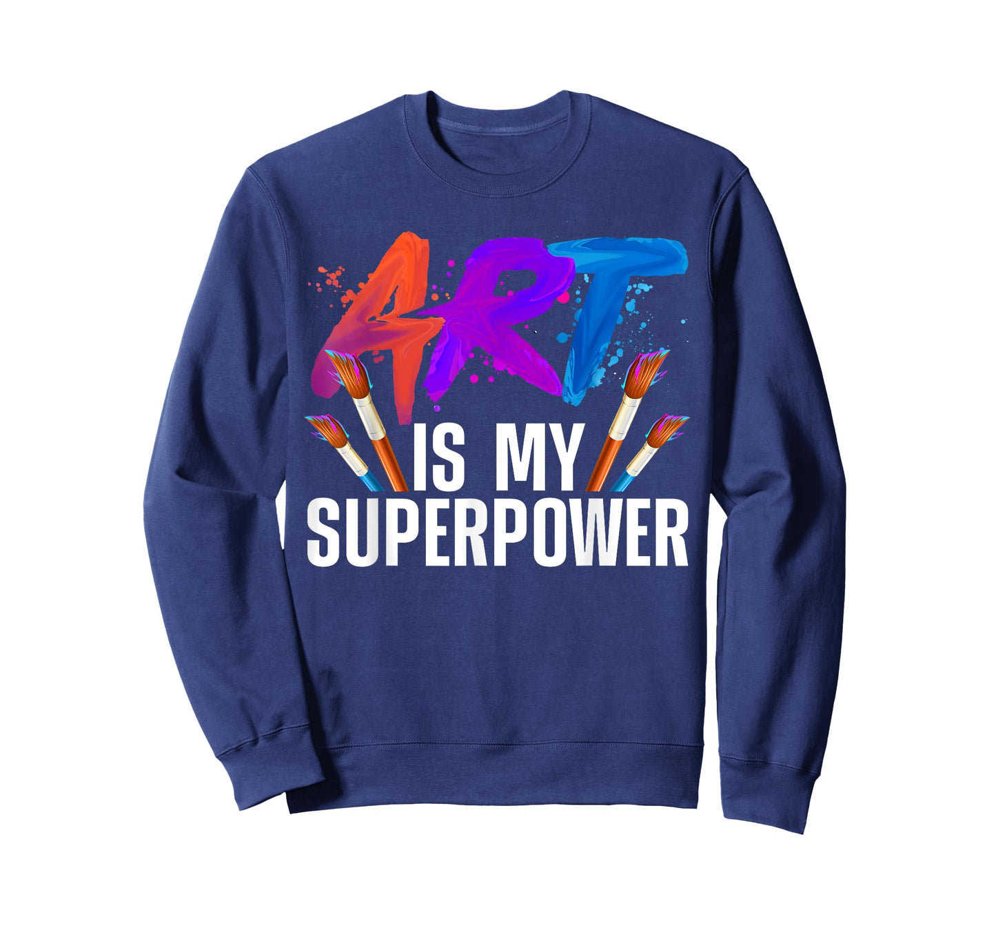 Cool Art for Men Women Art Teacher Artist Painter Superpower T-Shirt Small