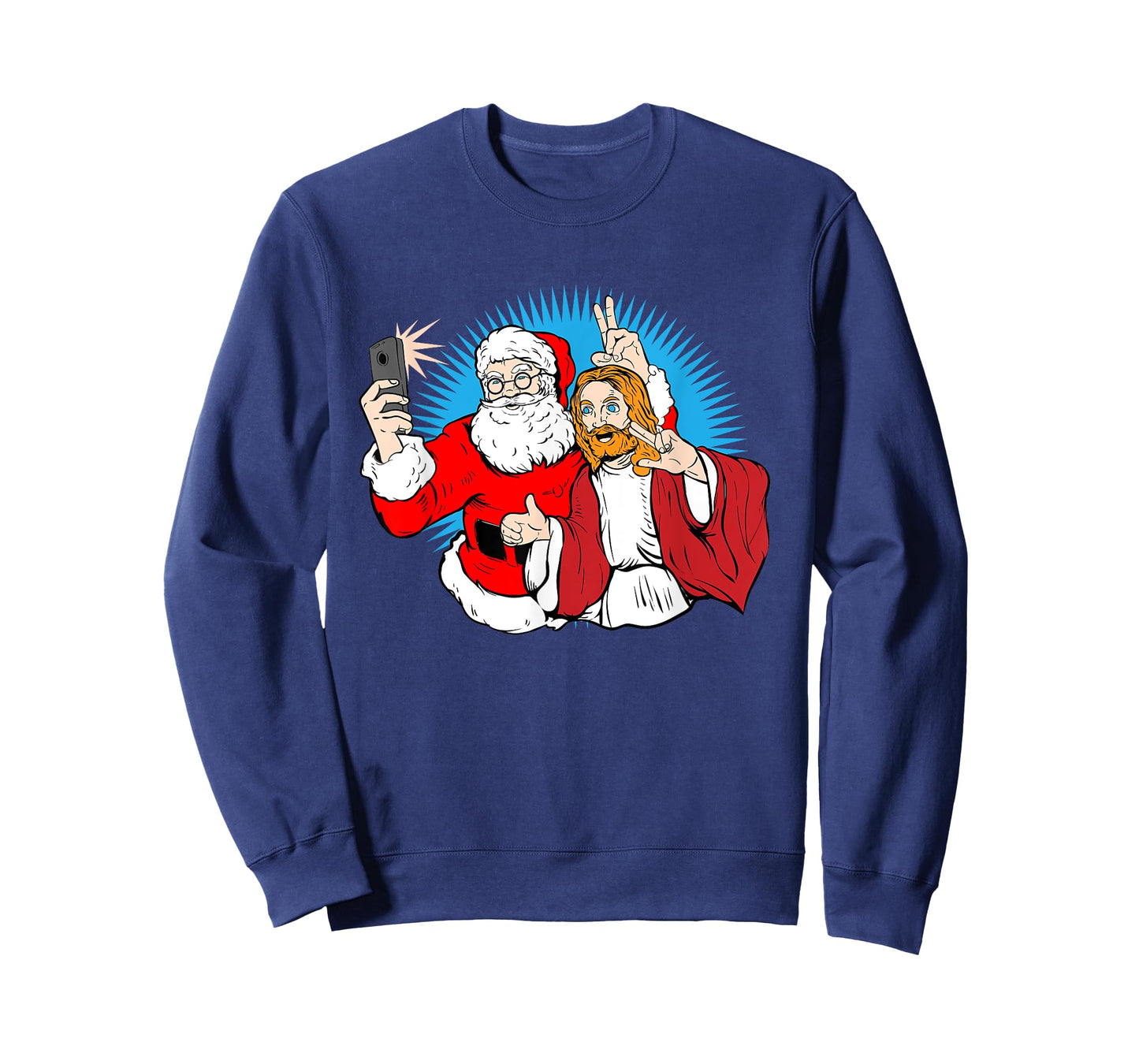 Christmas Shirt - Jesus Christ and Santa Selfie Shirt