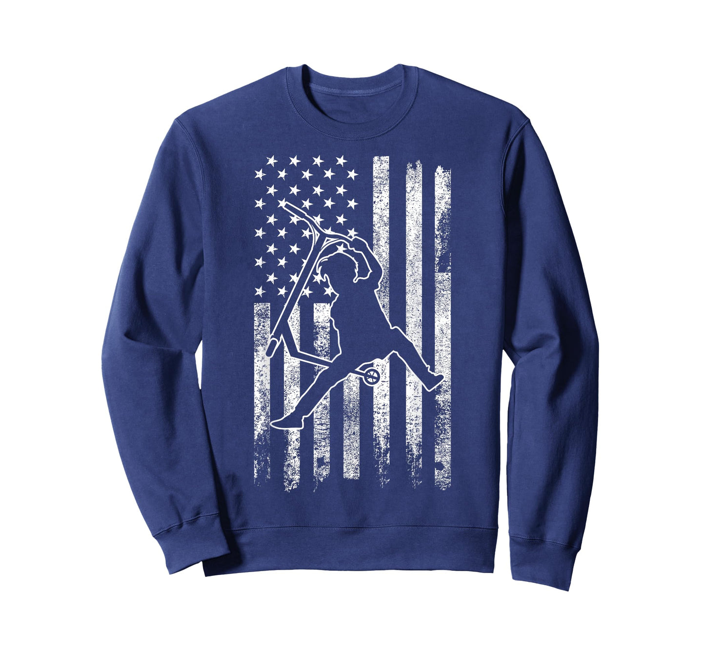 Scooter Stunt US Flag Retro Scooter Boys Kids T-Shirt