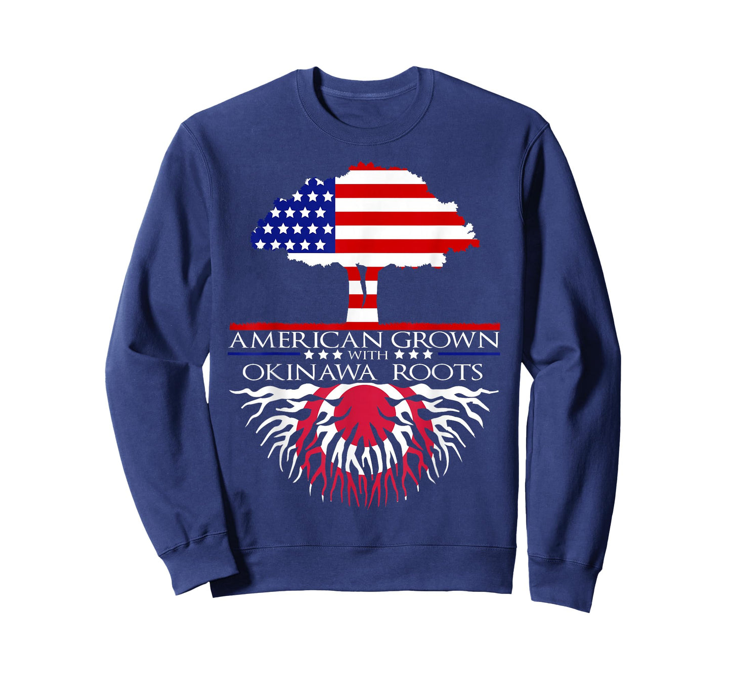 Okinawa Roots Japanese American Flag T-Shirt