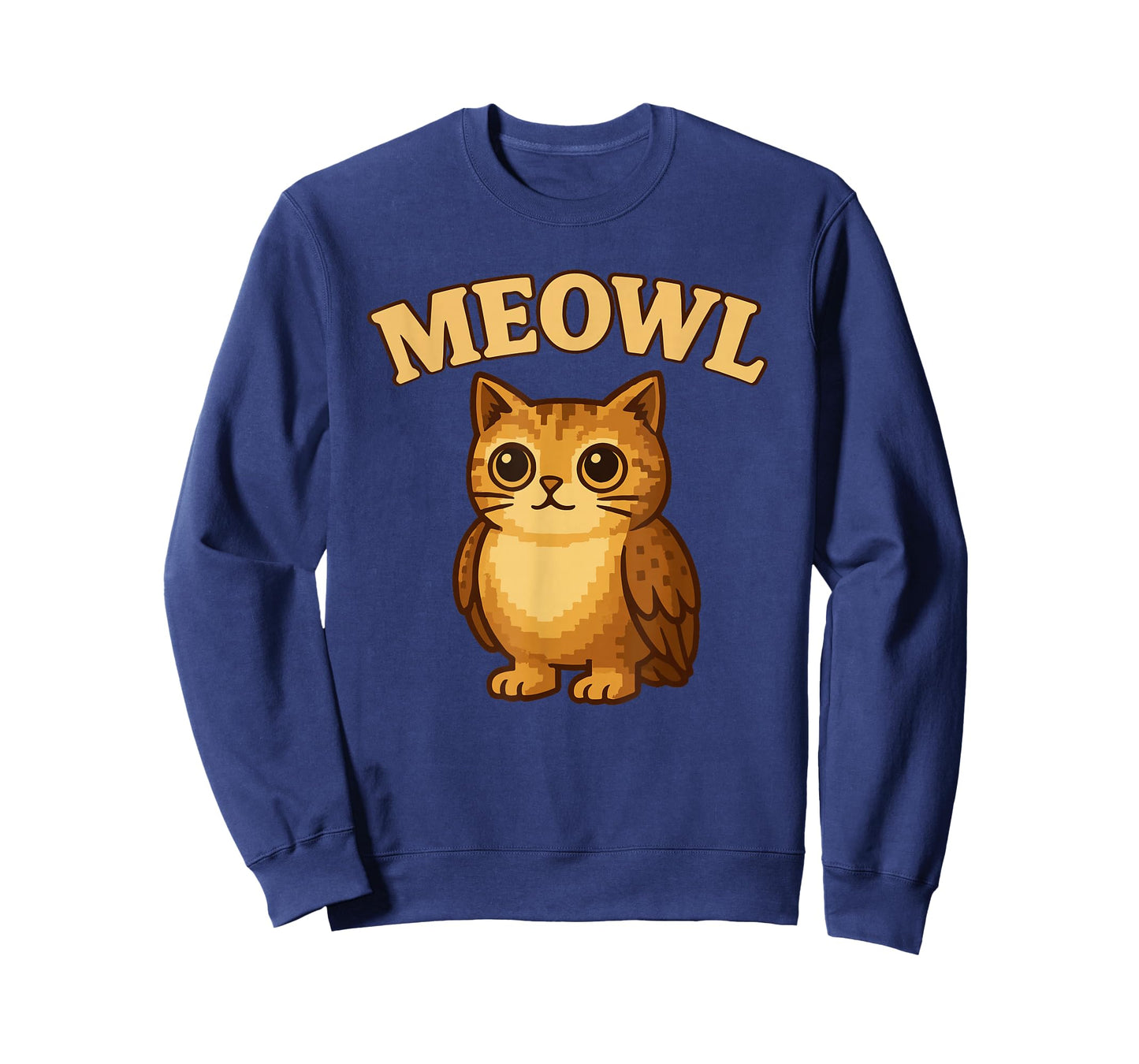 Meowl - Funny Meow Cat Owl Brainrot Meme Teen Kids Gaming T-Shirt