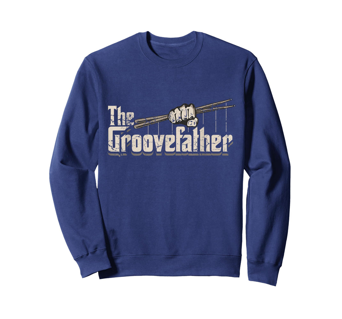 The Groovefather Vintage Drums Drumming Gifts Band Drummer T-Shirt
