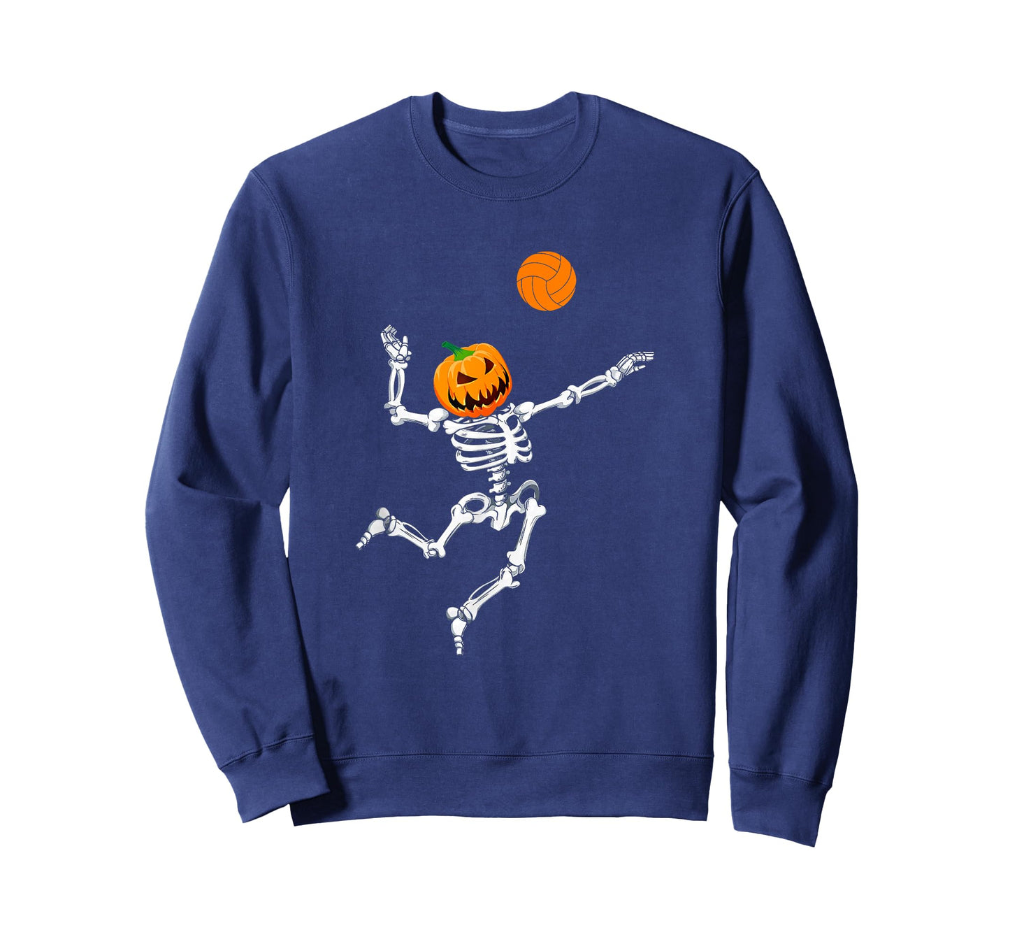 Skeleton Volleyball Halloween Pumpkin T-Shirt