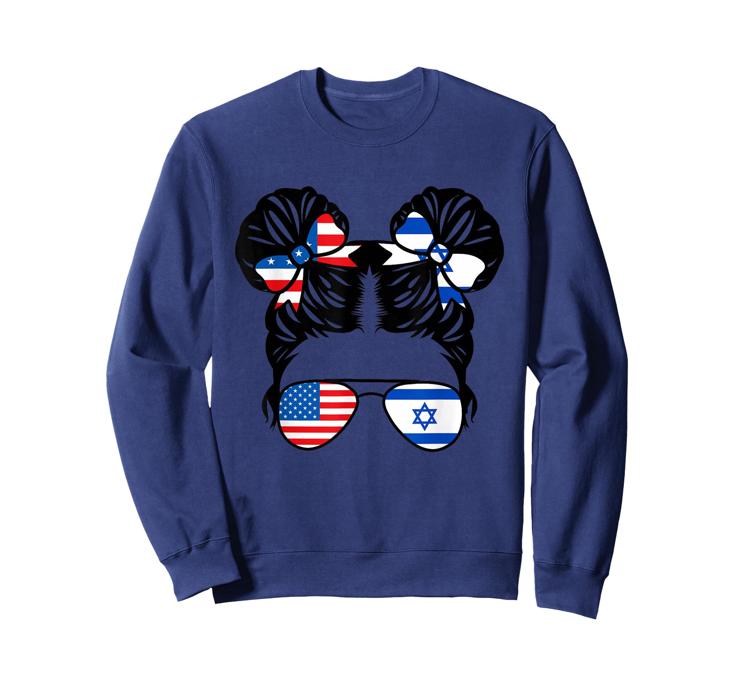 Half American Half Israelis Girl USA Israel Flag Patriot T-Shirt