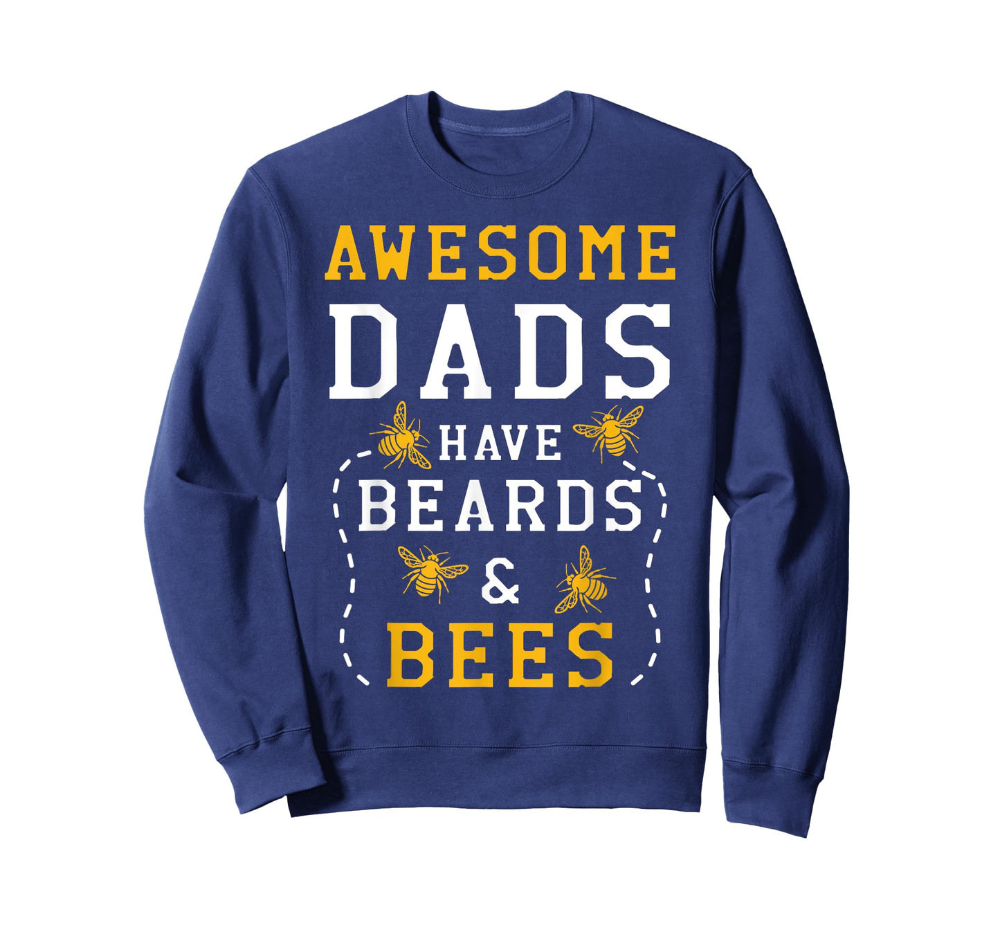 Awesome Dads Have Beards And Bees Beekeeping Apiarist T-Shirt