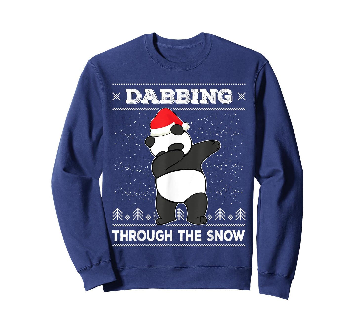 Dabbing Through The Snow Panda Bear Santa Claus Christmas T-Shirt