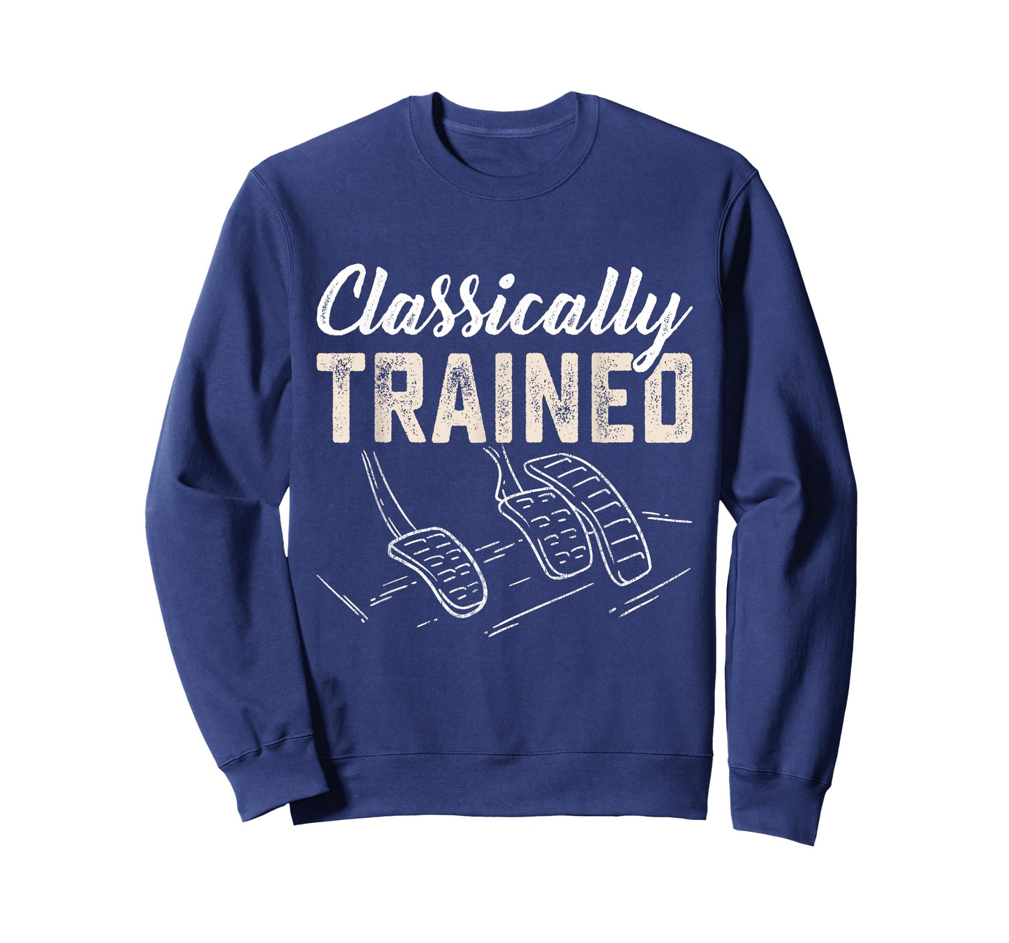 Classically Trained Retro Racing Three Pedals Manual Car Guy T-Shirt