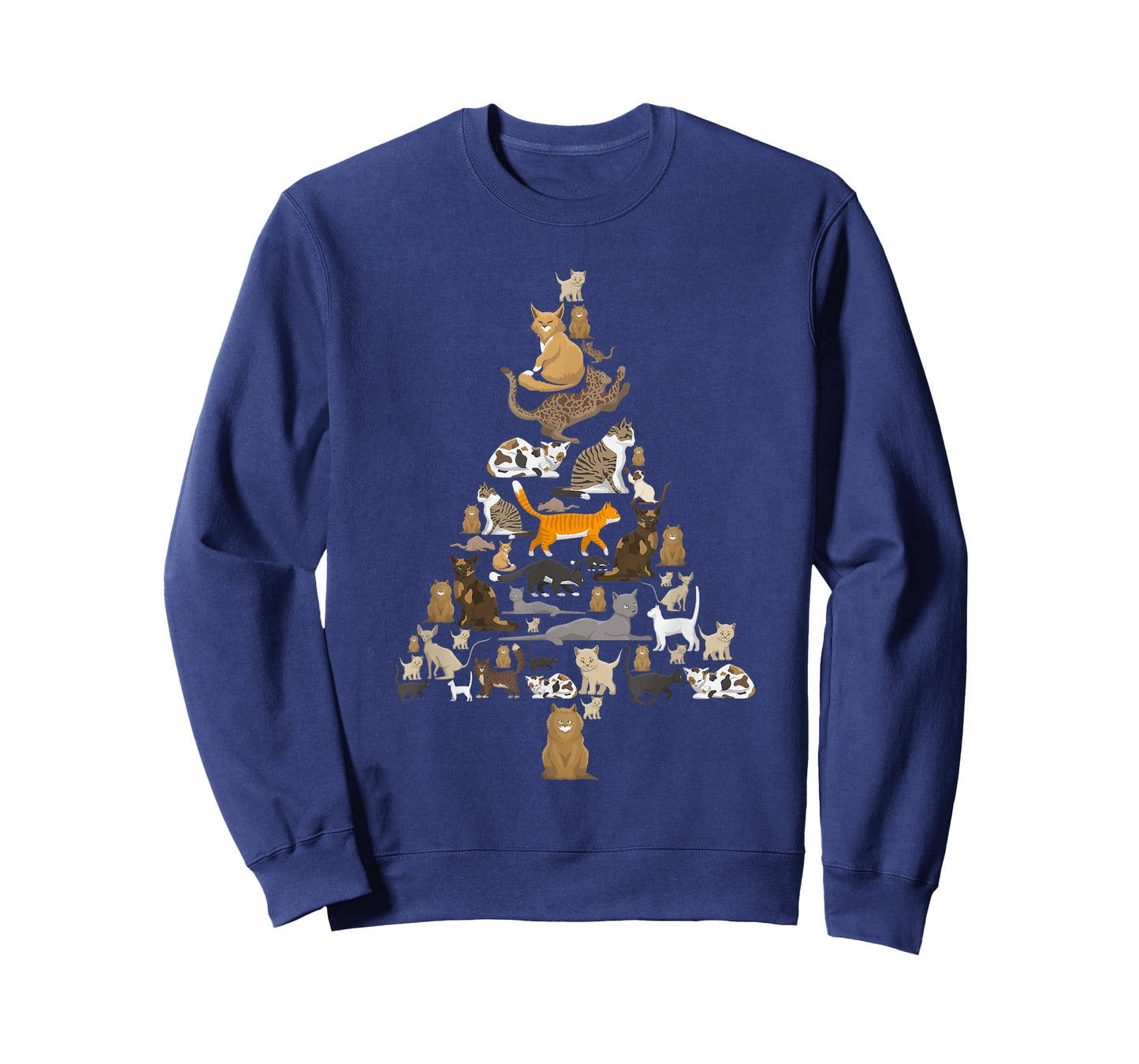 Funny Cats Christmas Tree Pet Kitten Owner Xmas Women Men T-Shirt