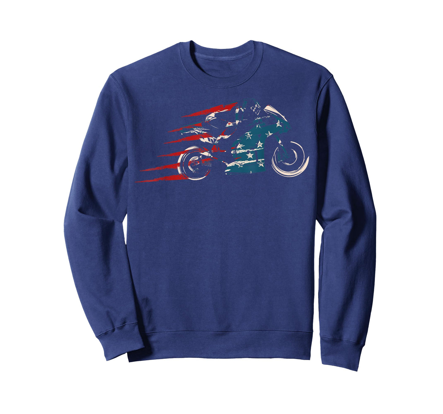Super Bike Moto GP Pride US Flag Patriotic Dirt Bikers T-Shirt