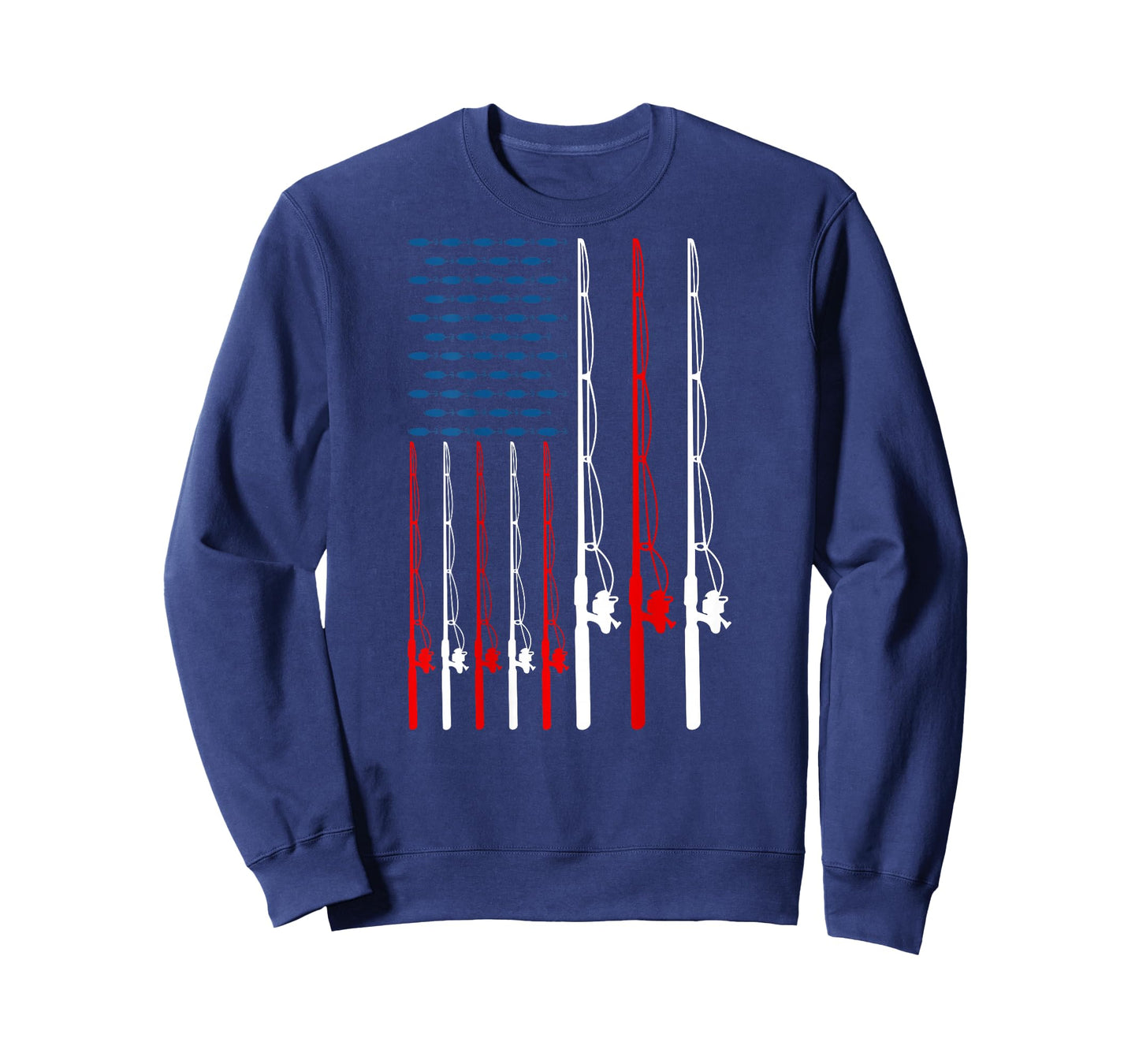 American Flag Fishing Rod Fishing Lover Funny Fisherman T-Shirt