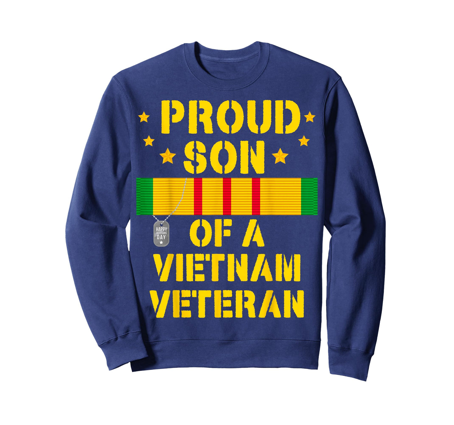 Proud Son of a Vietnam Veteran USA Flag Veteran's Day Tee T-Shirt