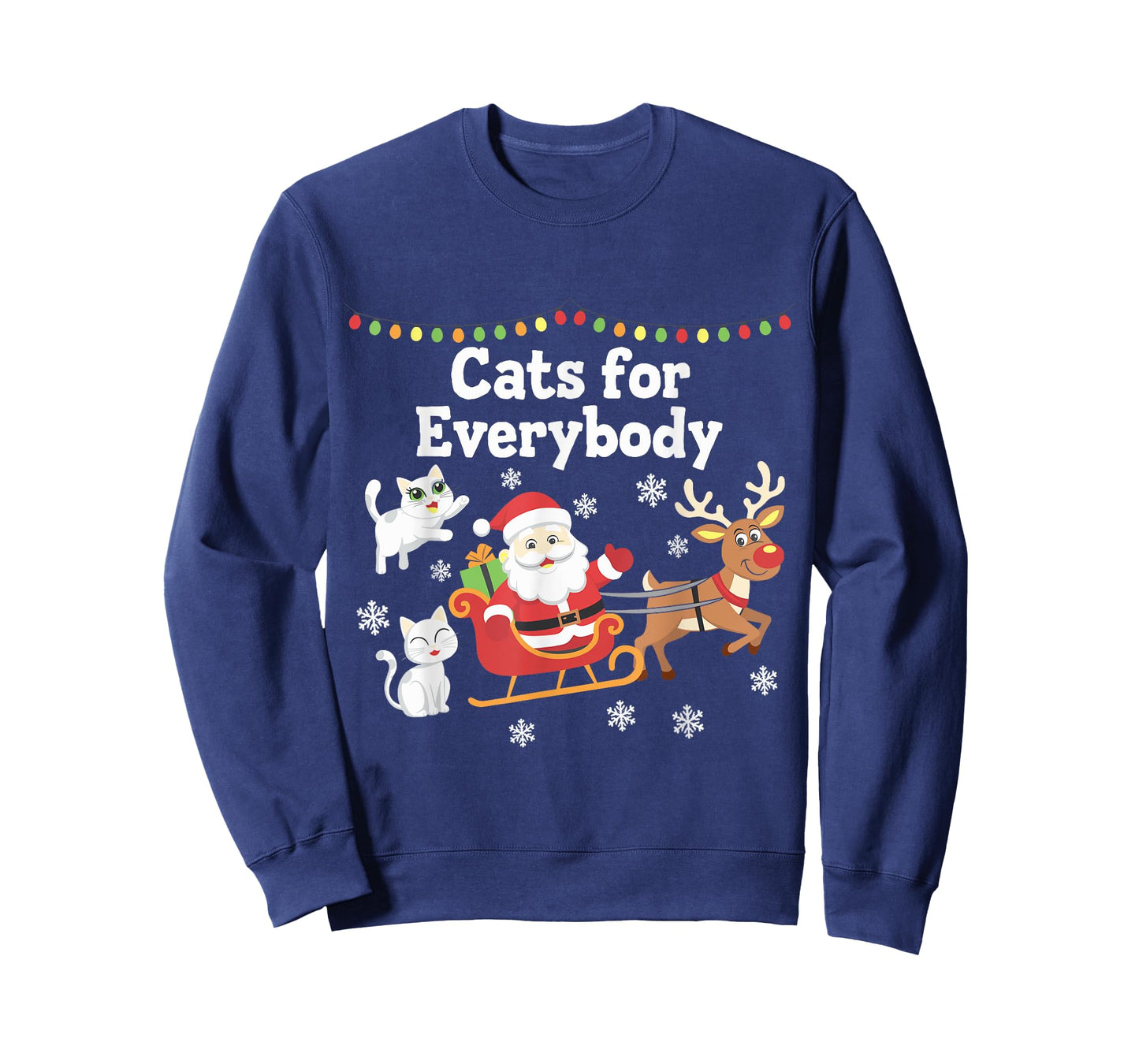 Cats For Everybody Christmas Cat Funny Xmas Men Women Santa T-Shirt
