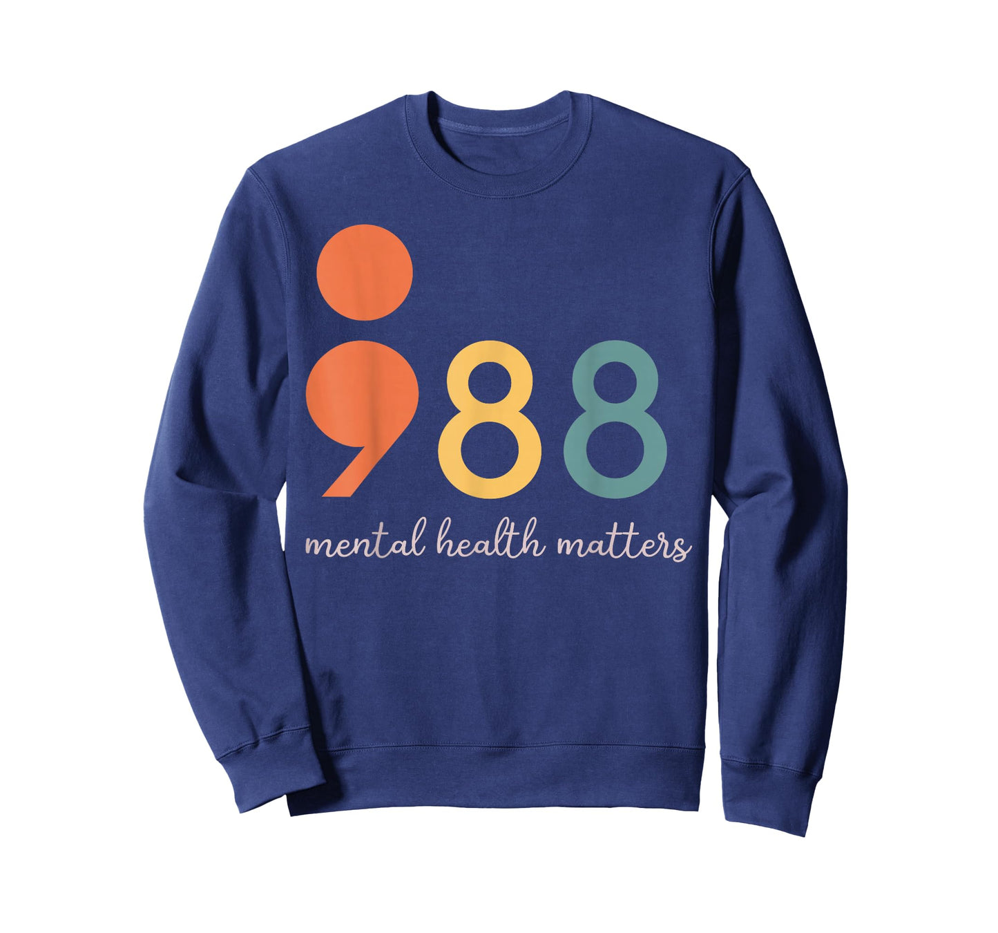 988 Semicolon Mental Health Matters Suicide Prevention T-Shirt