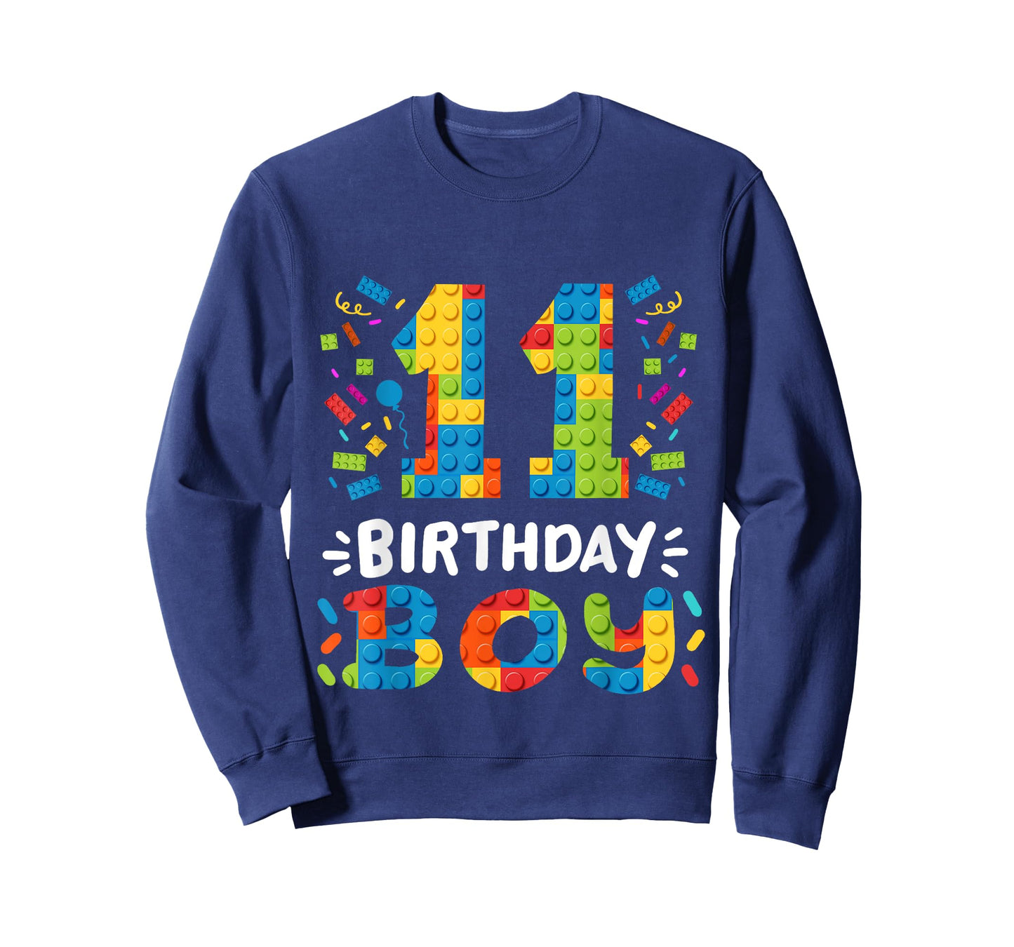 Kids 11 Years Old Building Blocks Builder 11th Birthday Boys T-Shirt