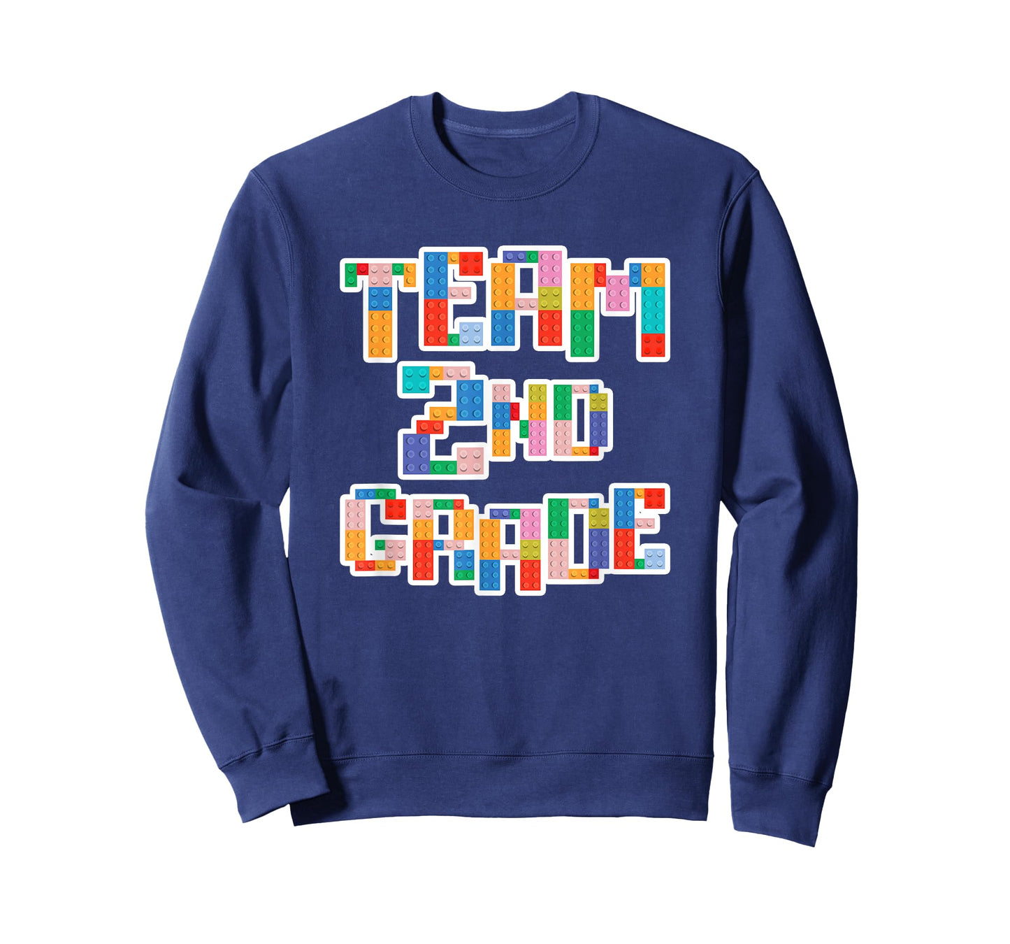 Team 2nd Grade Building Blocks Bricks Theme Teacher Team T-Shirt