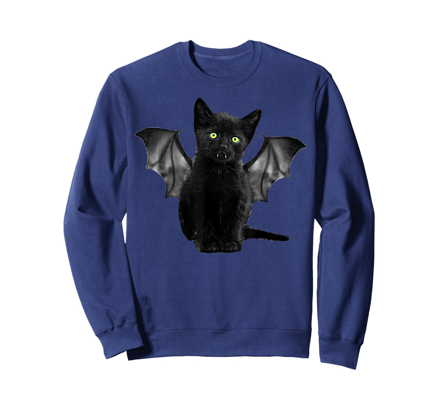 Halloween Batcat Black Cat Kitten Bat Funny Design T-Shirt