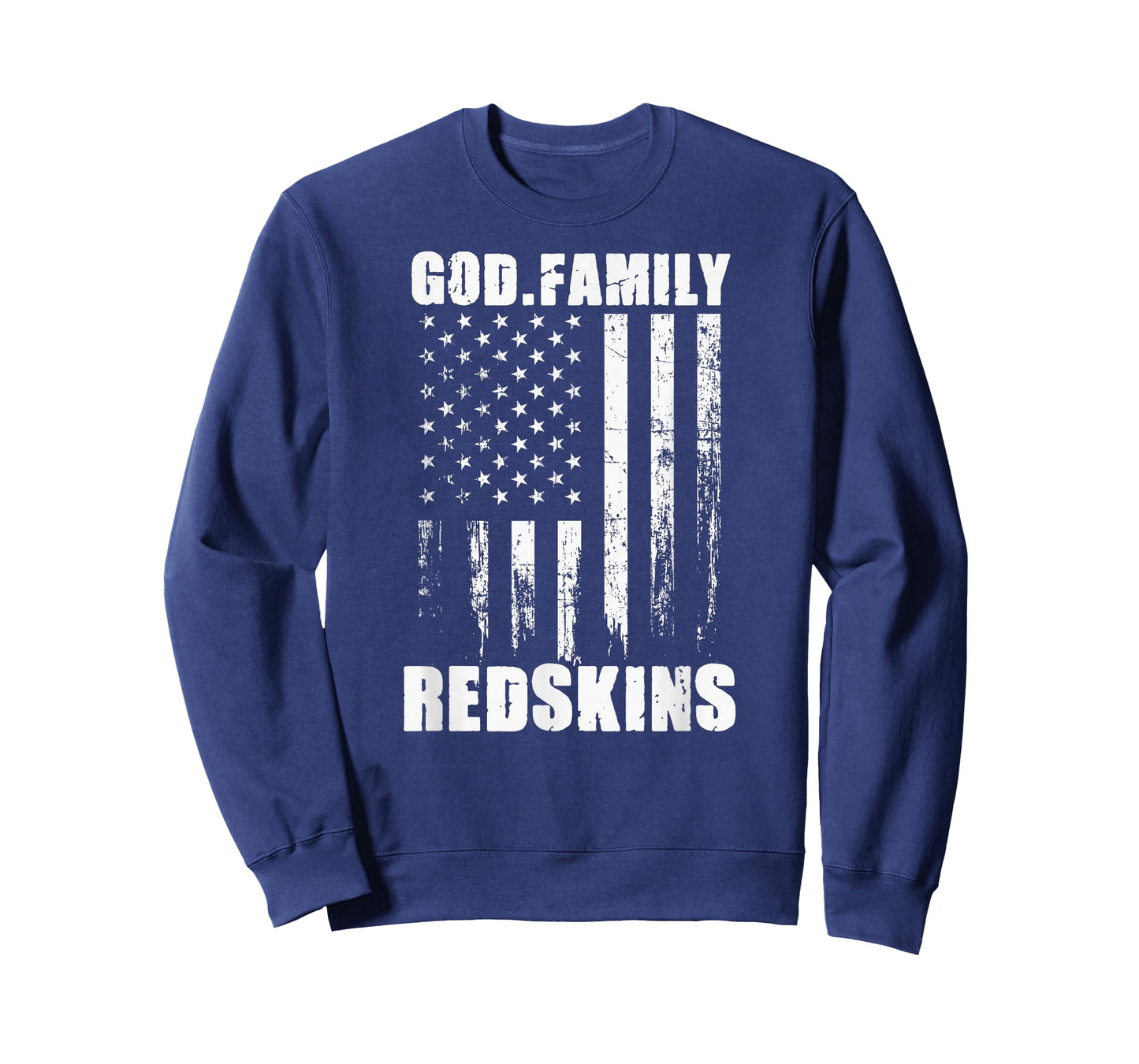 Bryan County Redskins God. Family. Vintage USA Flag T-Shirt