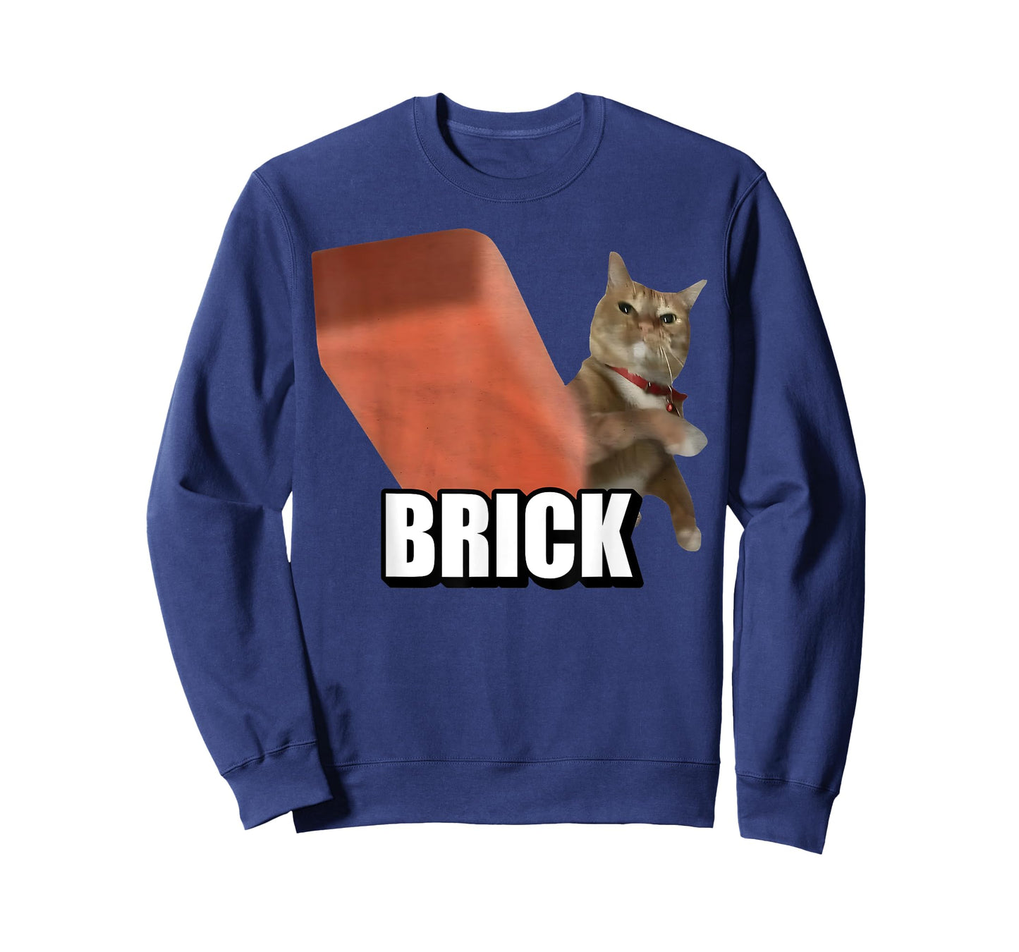 Brick Cat Funny Cat Throwing Brick Angry Cat Meme Brainrot T-Shirt