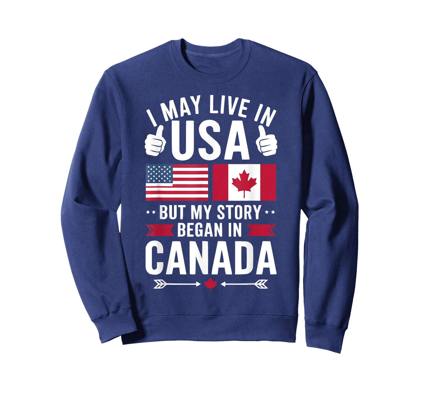 Half American Half Canadian USA Flag Canada America T-Shirt