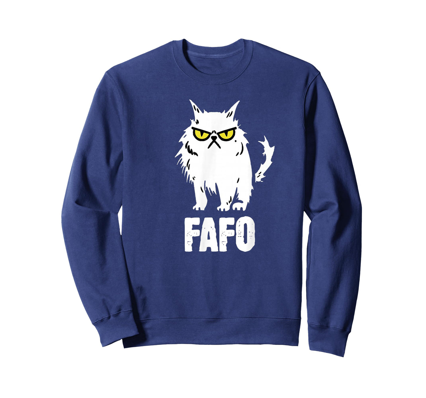 Funny Cat Designs Unisex-Adults FAFO Cat T-Shirt - Black - Small - Short Sleeve - Crew Neck - Classic Fit - All Seasons