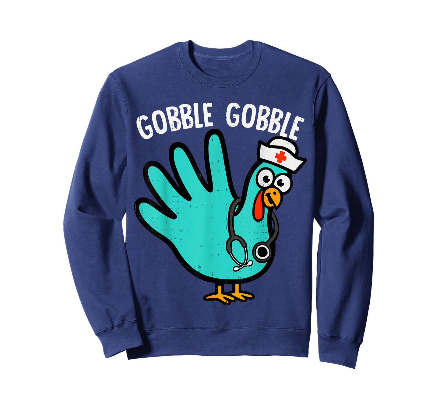 Cute Turkey Glove Nurse Thanksgiving Scrub Top RN ICU ER T-Shirt