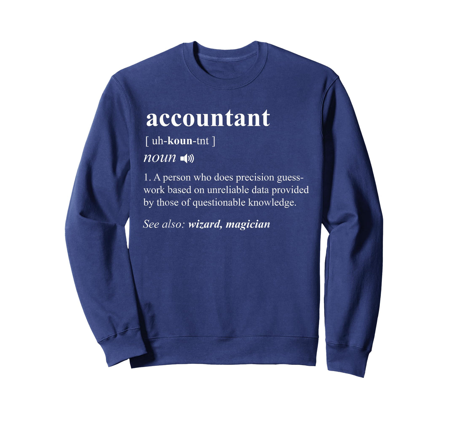 Accountant Definition Noun Accounting Major CPA Funny Gifts T-Shirt Small