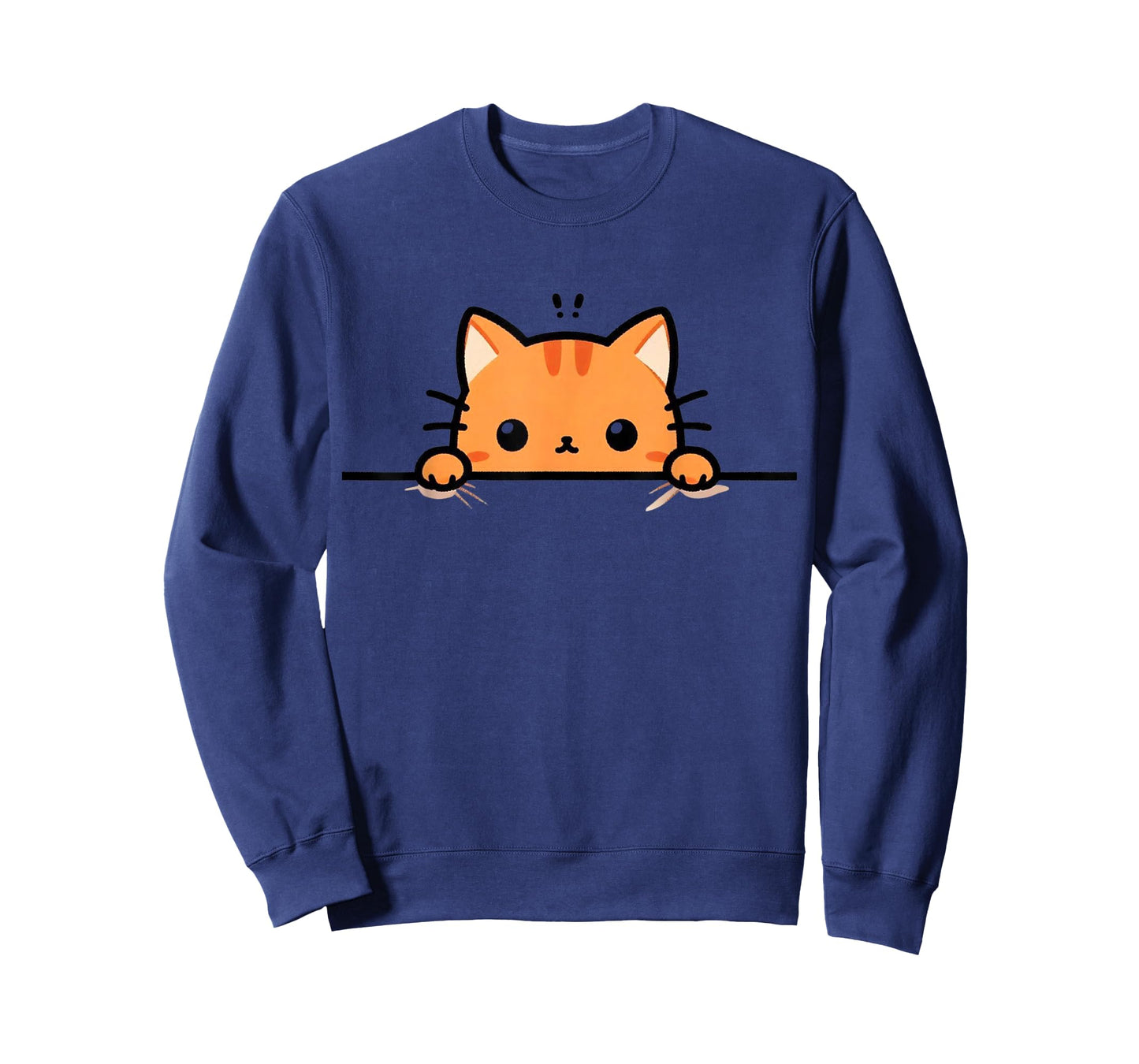 Cute Orange Kitty Cat Peeking Over at You Ginger Cat Lover T-Shirt