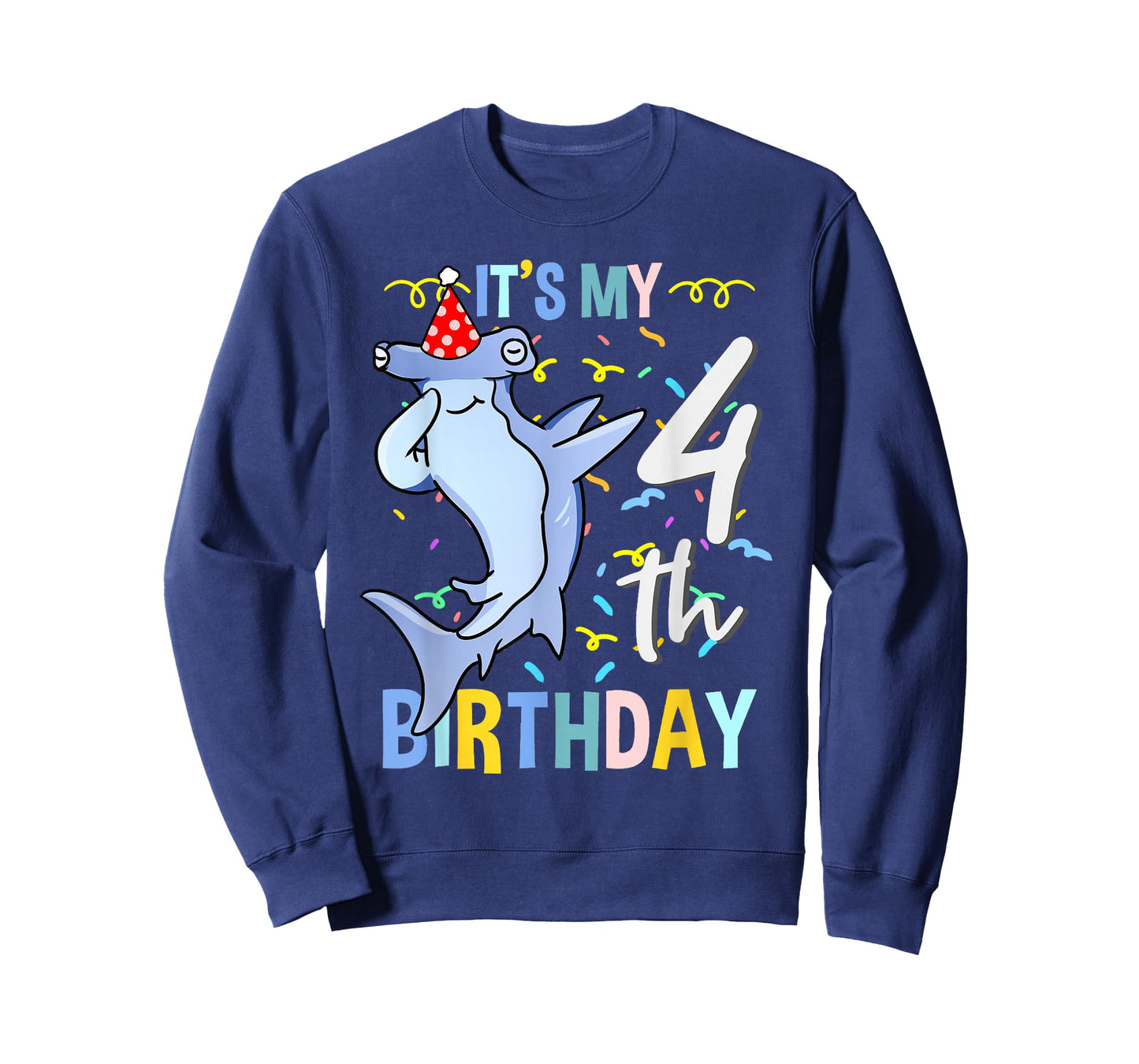 Its My 4th Birthday Dabbing Hammerhead Shark T-Shirt