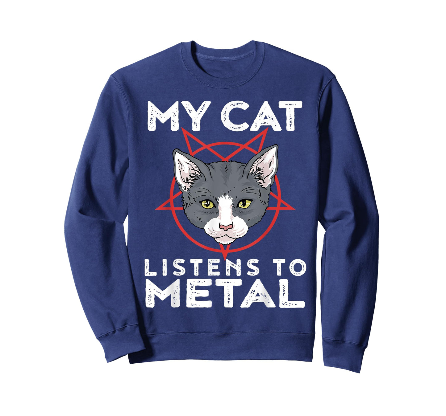 My Cat Listens To Metal Tshirt Funny Metal Cat Shirt Men Women Kids T-Shirt