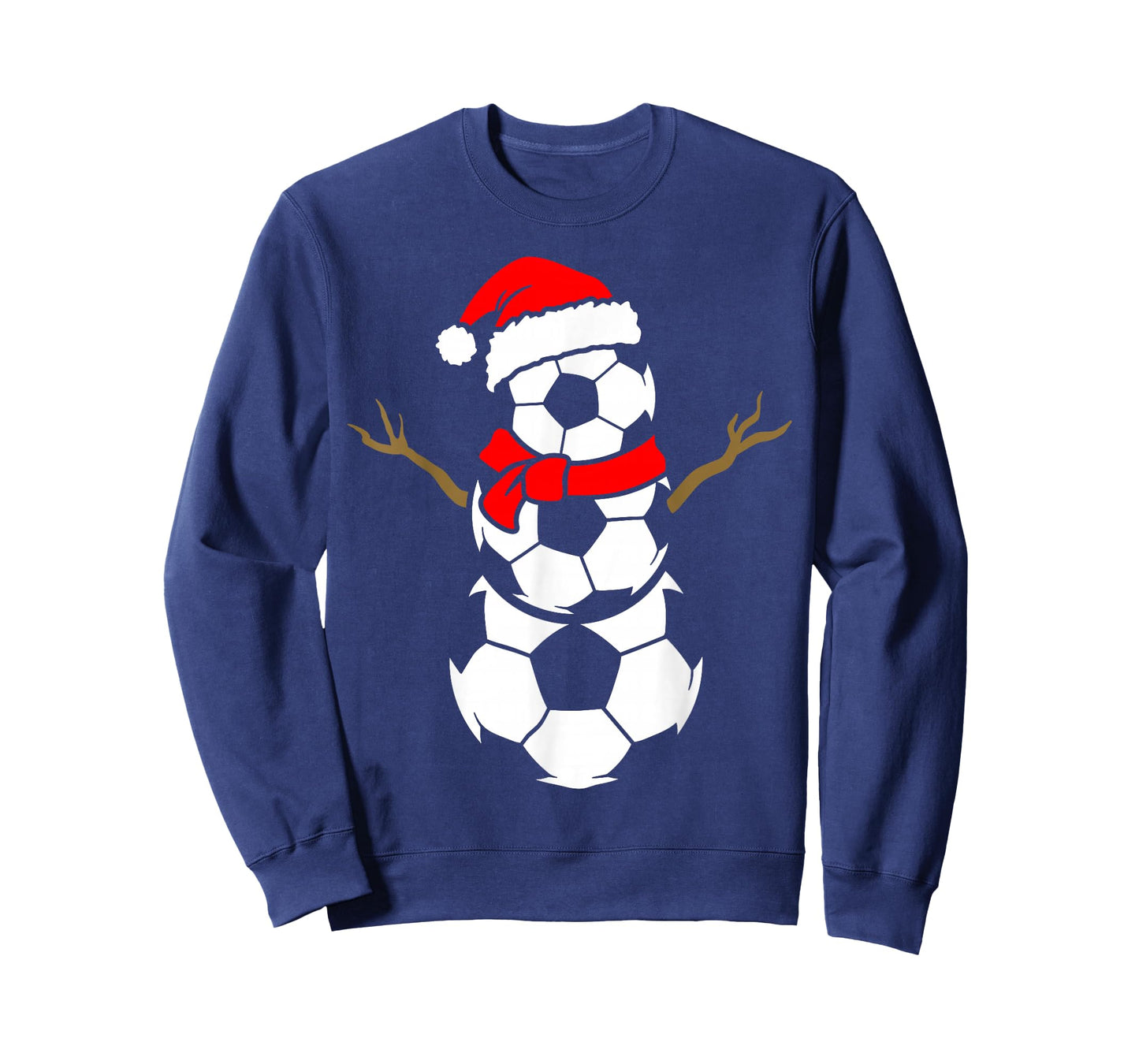 Christmas Soccer Santa Claus Snowman Ball Player Pajama T-Shirt