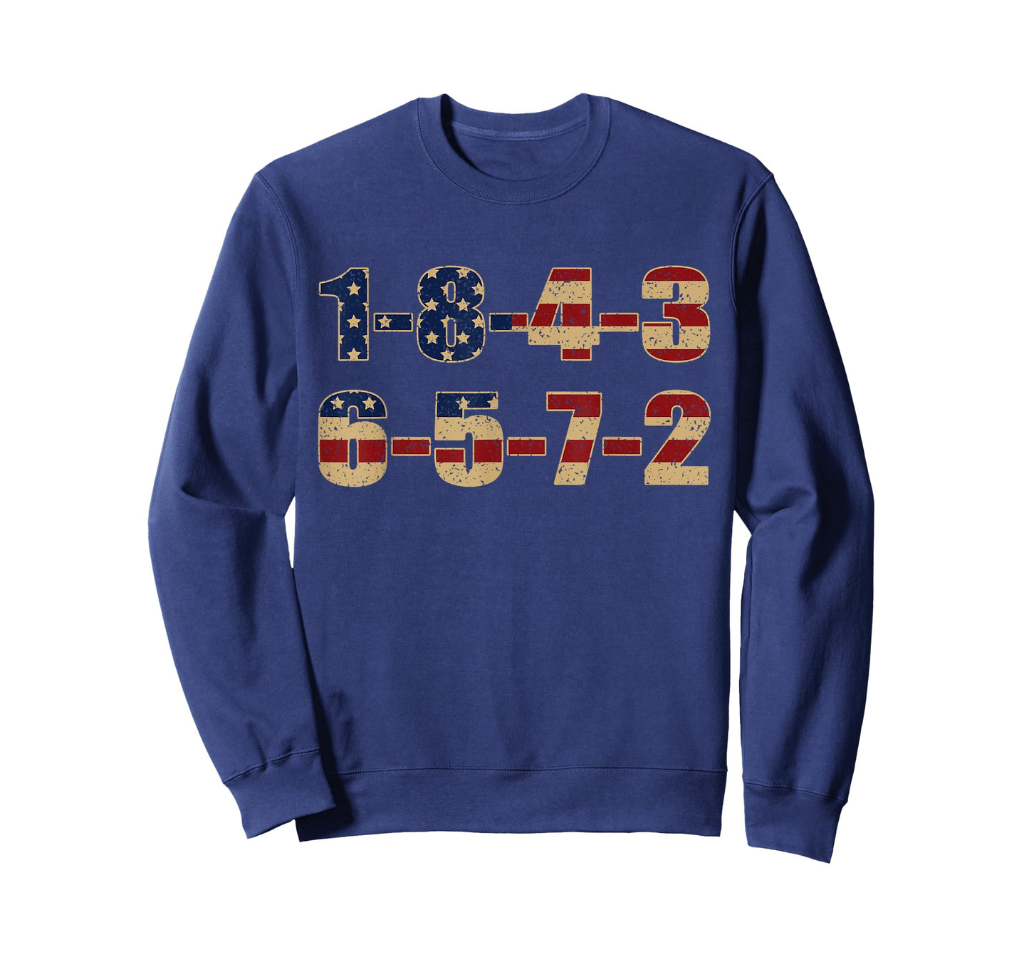 USA Flag 18436572 Firing Order Small Block Engine V8 Block T-Shirt
