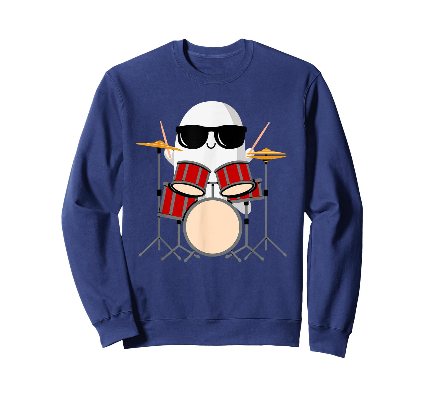 Funny Ghost Drummer - Spooky & Cool Halloween Drum Music T-Shirt