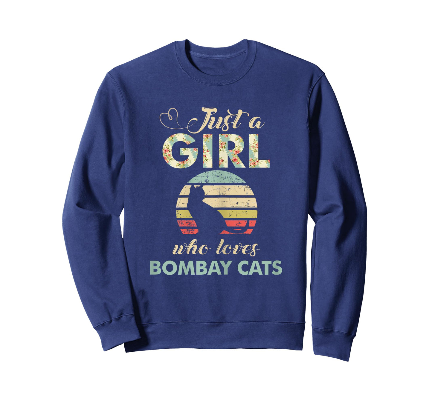 Just A Girl Who Loves Bombay Cats Retro Vintage Bombay Cat T-Shirt