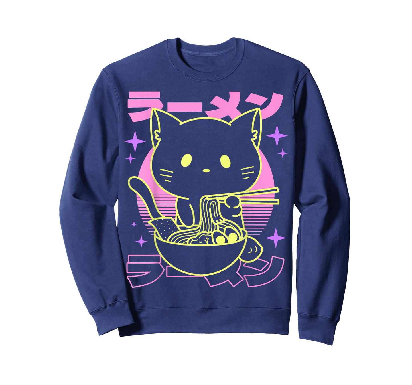 Anime Ramen Cat Japanese Retro Noodles Aesthetic Kawaii Cat T-Shirt