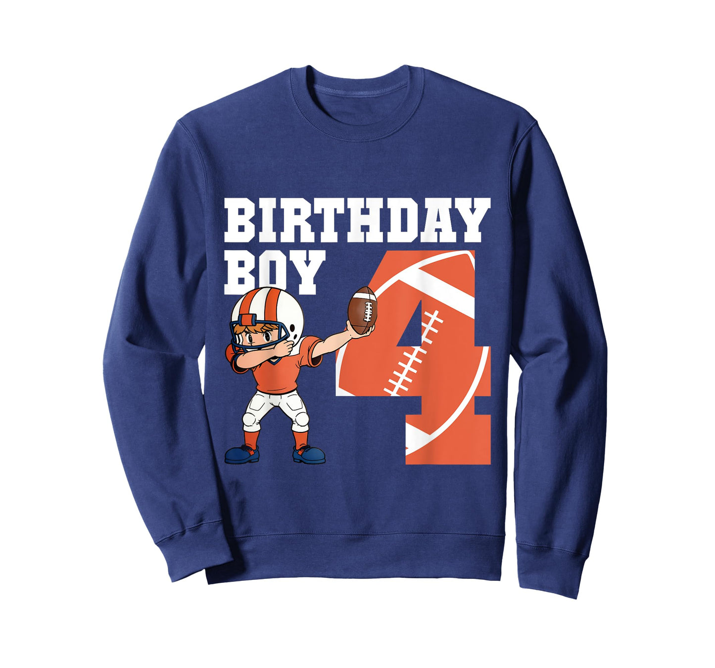 4th Birthday Boy Football Player Dabbing 4 Years Old Kids T-Shirt