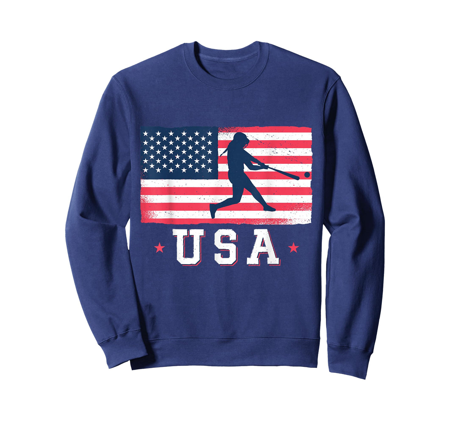 USA Flag Team Softball 4th of July T-Shirt