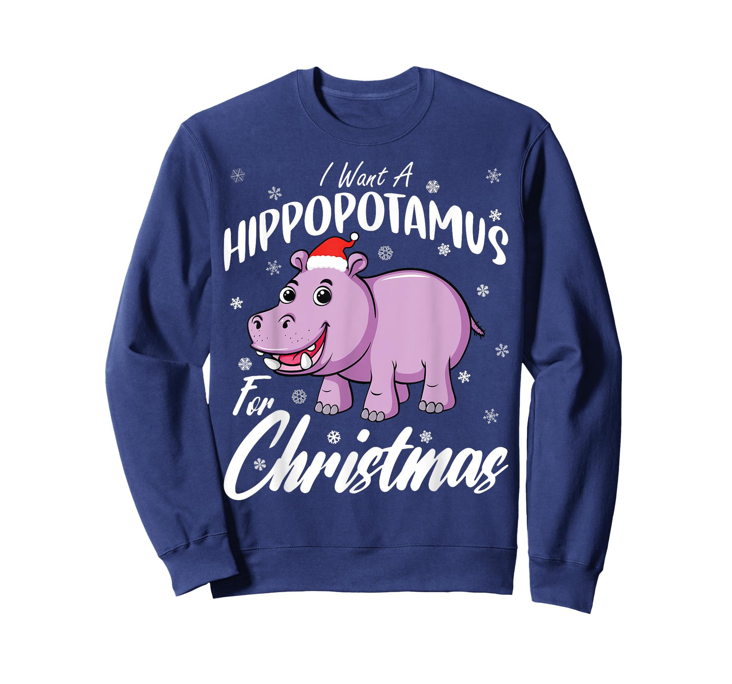 Christmas Hippo Shirt by T&T Unisex-Kids Xmas Hippo T-Shirt Black Small