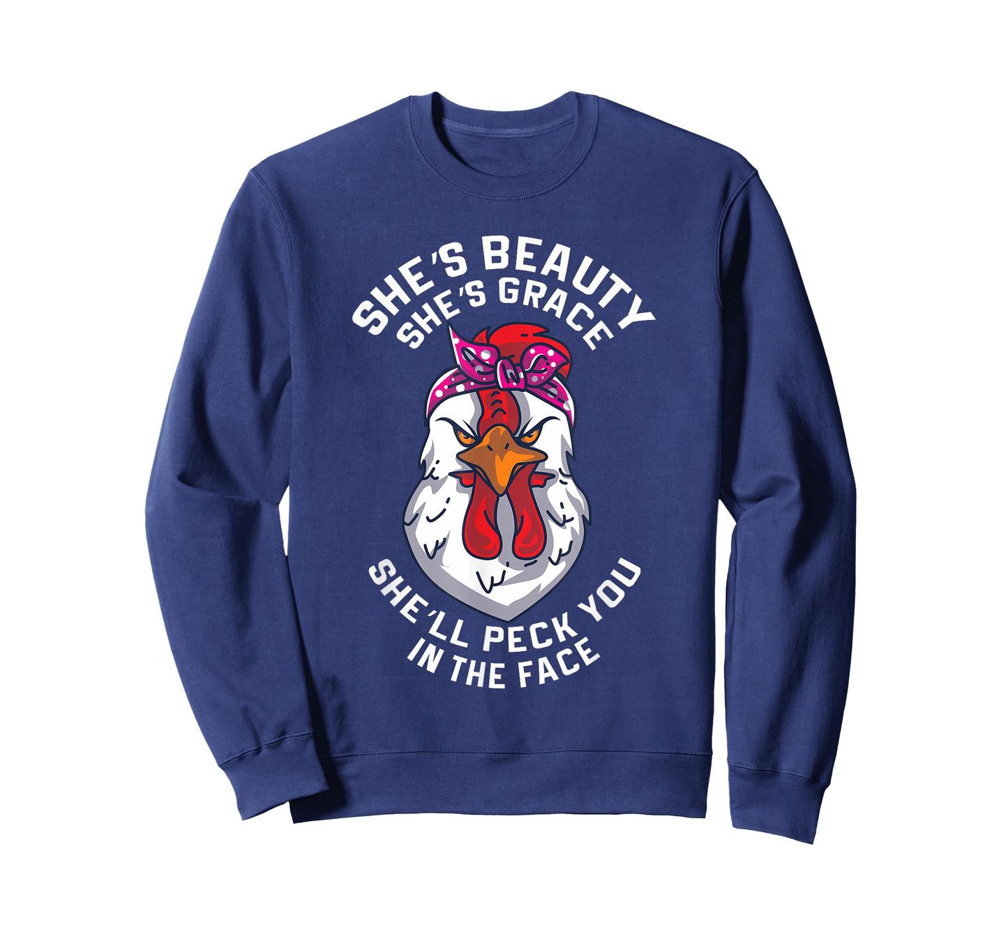 Angry Chicken Peck You In The Face Hen Animal Gift T-Shirt