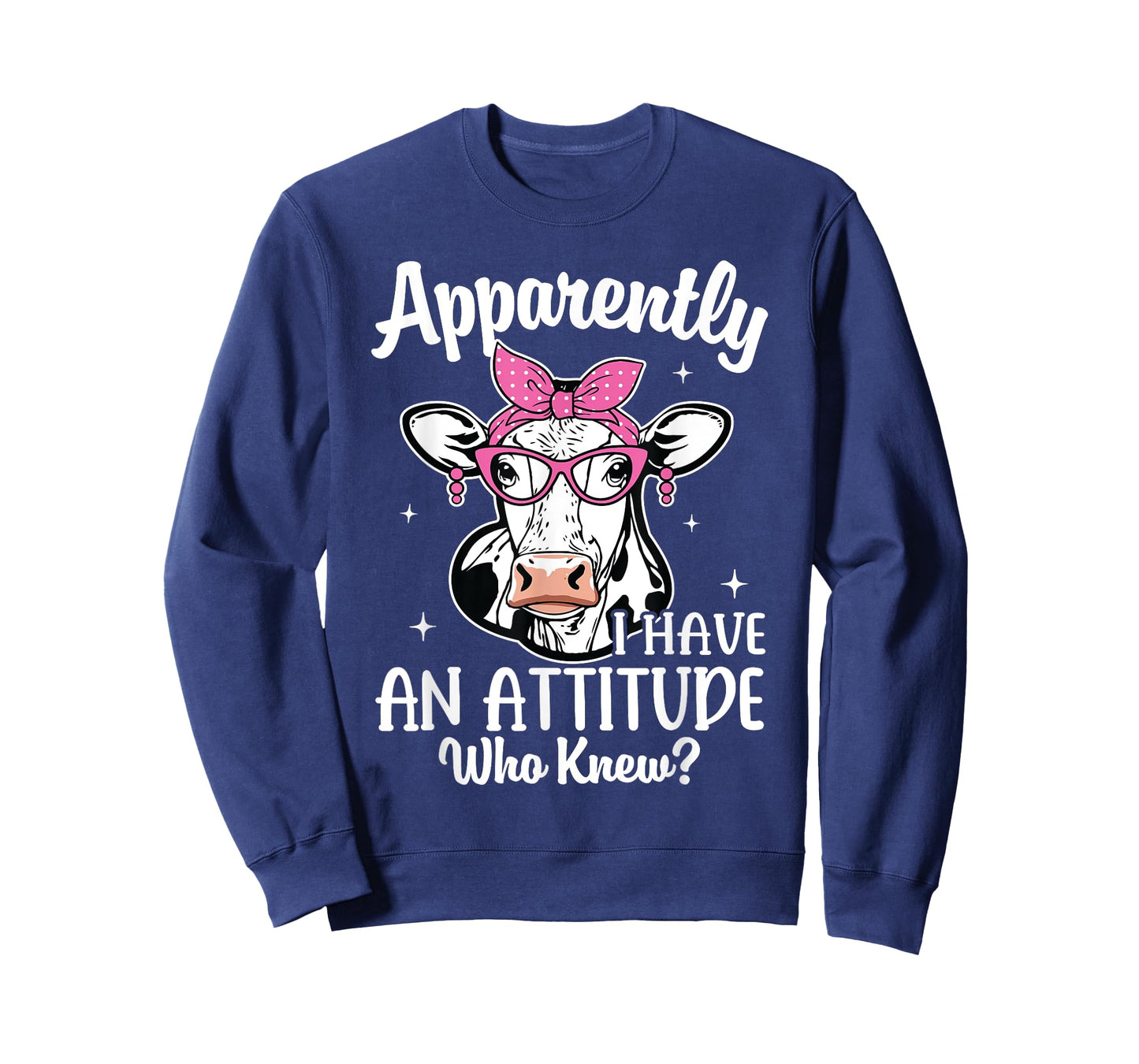 Apparently I Have An Attitude Who Knew Heifer Cow Print T-Shirt