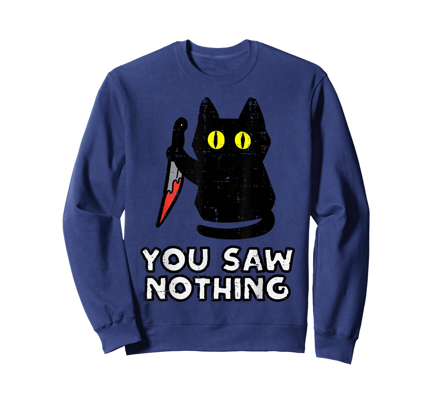 You Saw Nothing Black Cat Funny Halloween T-Shirt