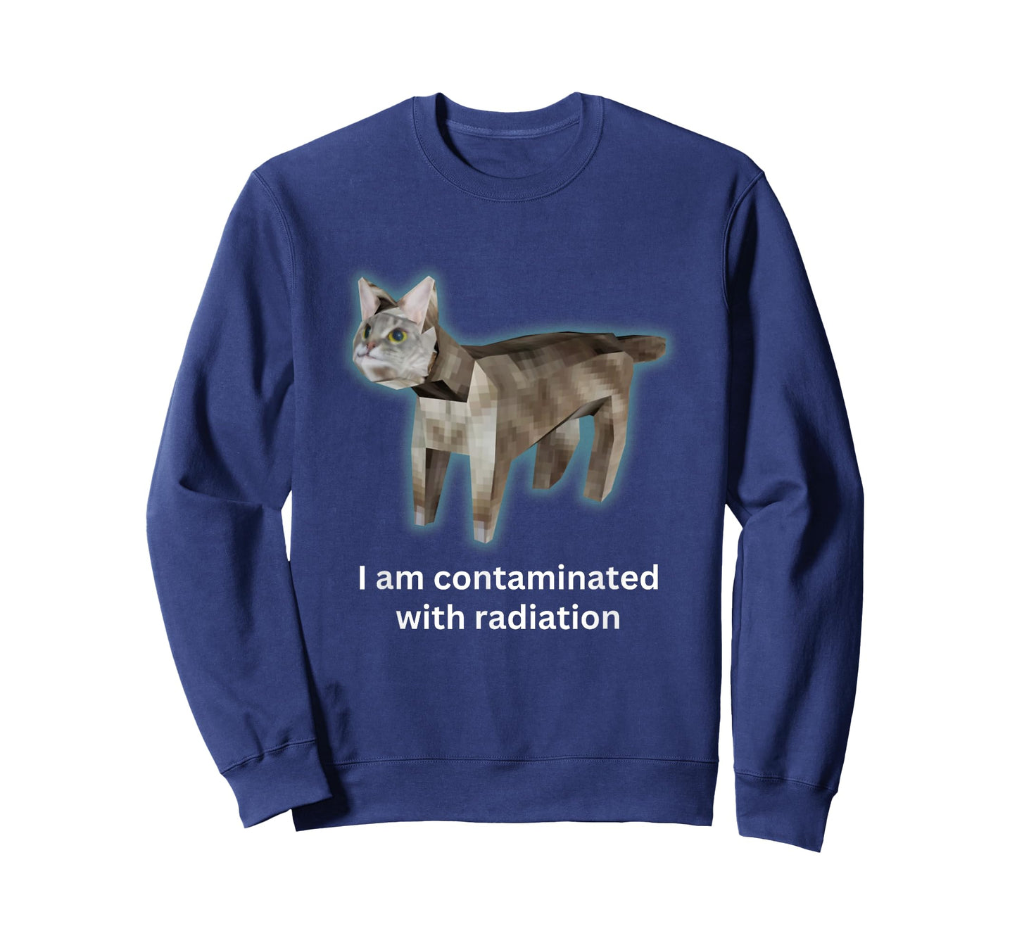 I Am Contaminated With Radiation Japanese Cat Meme Men Women Kids T-Shirt