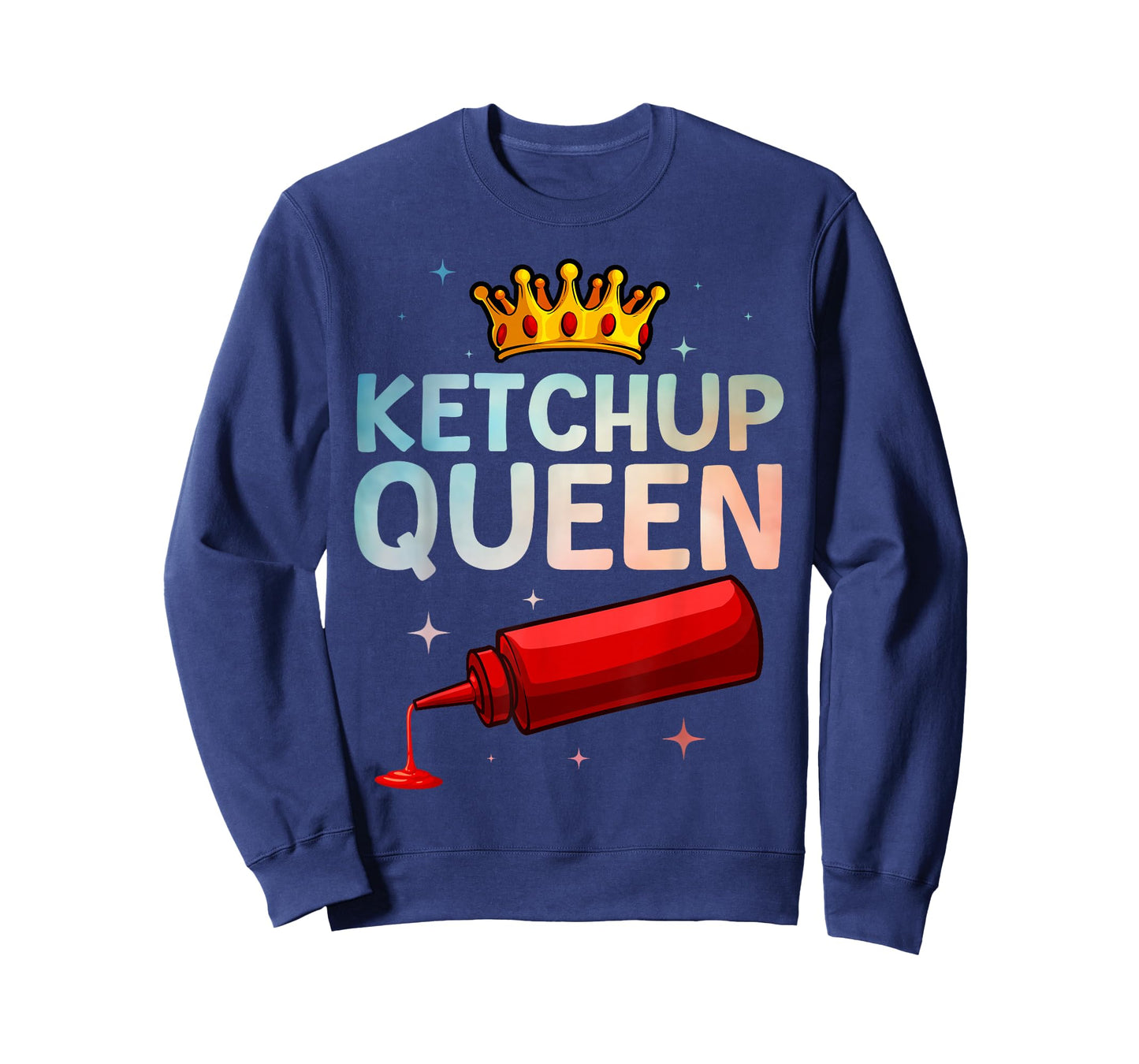 Cool Ketchup Queen Art for Women Girls Tomato Ketchup Lover T-Shirt