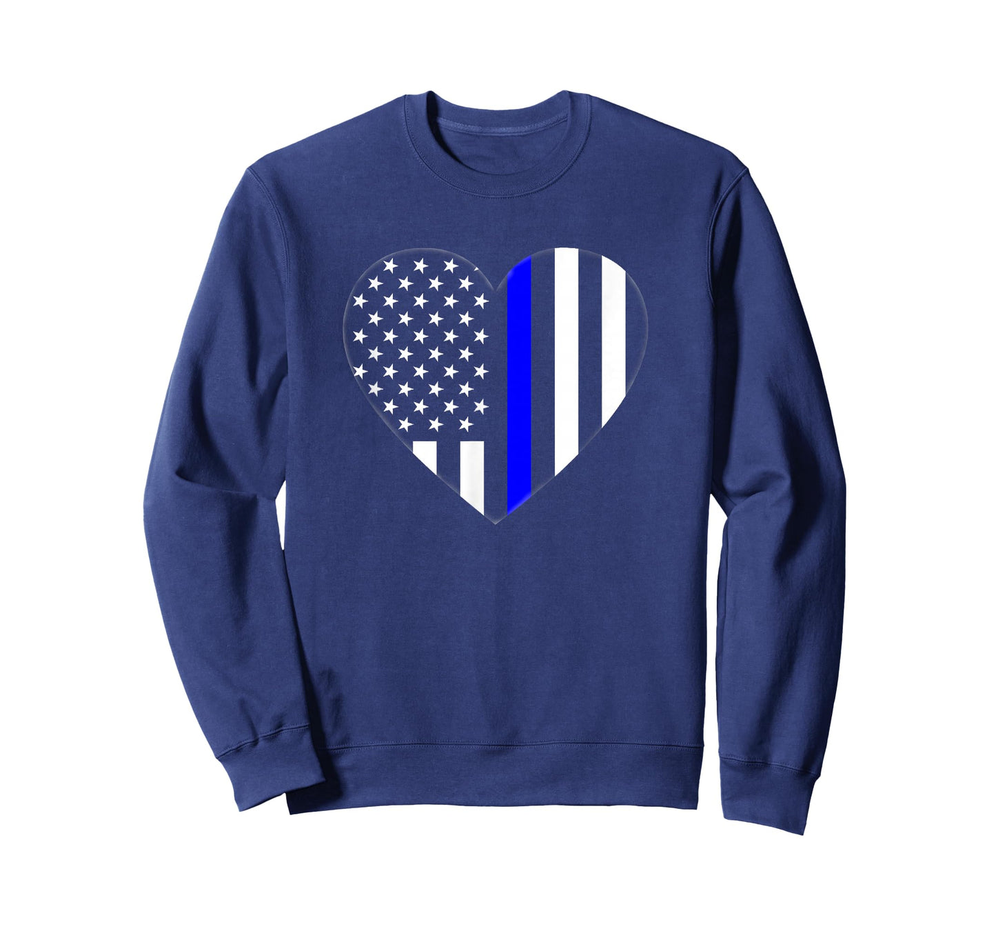 Love Our Police Officer US Flag Heart Thin Blue Line T-Shirt T-Shirt